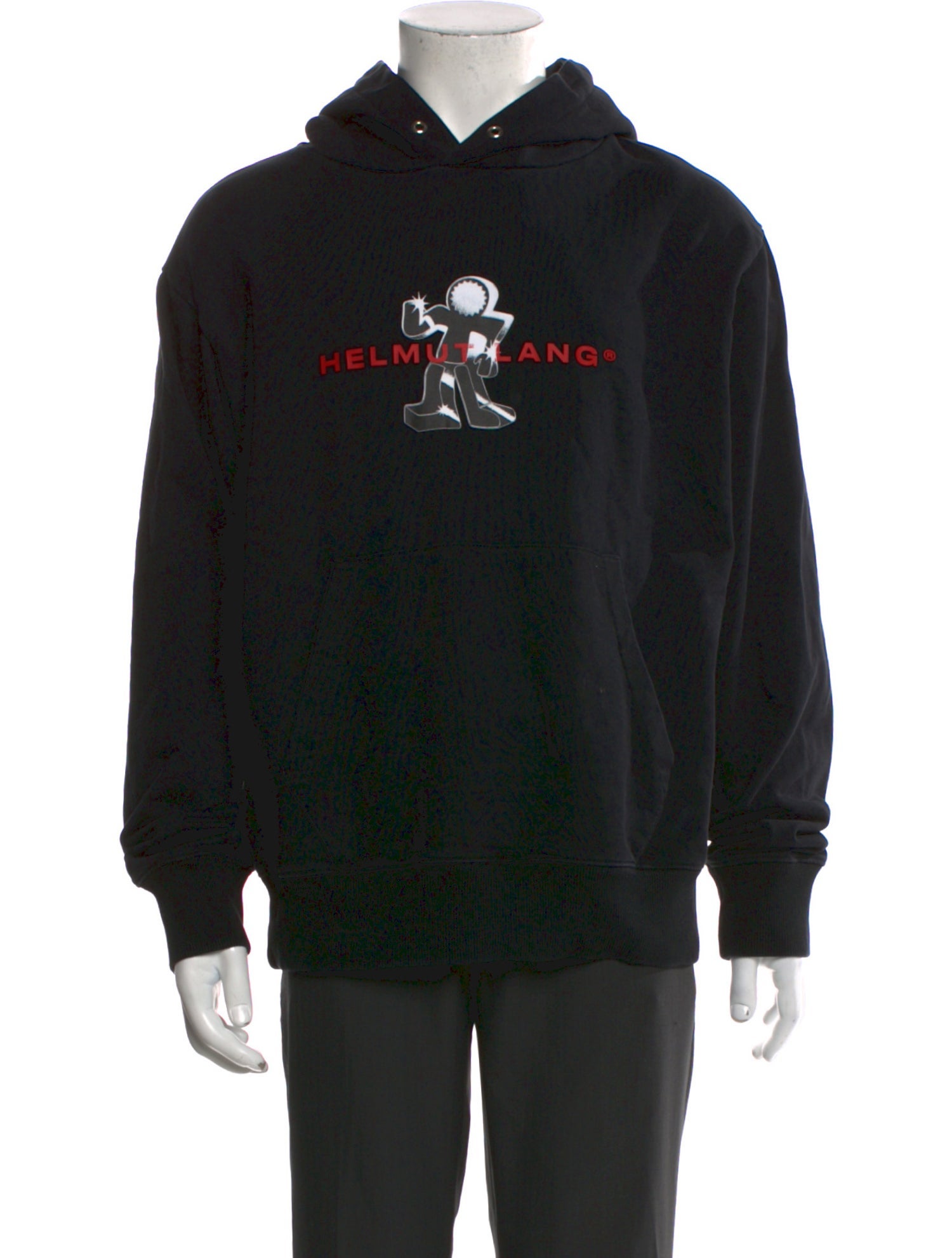 Helmut Lang Graphic Print Crew Neck Hoodie