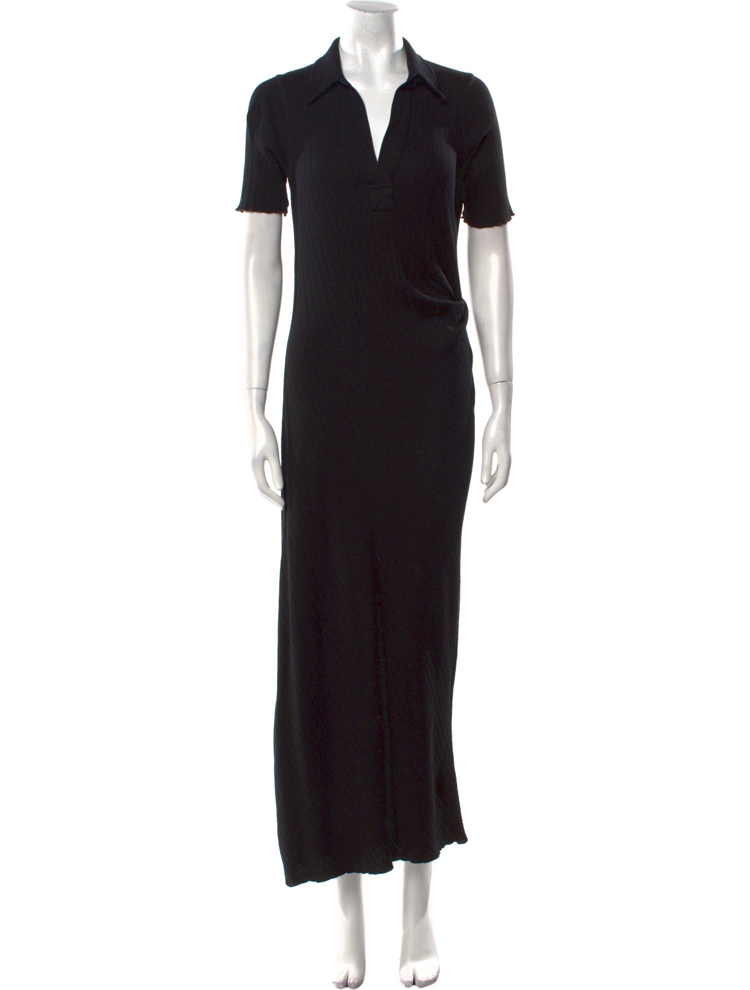 Helmut Lang V-Neck Long Dress