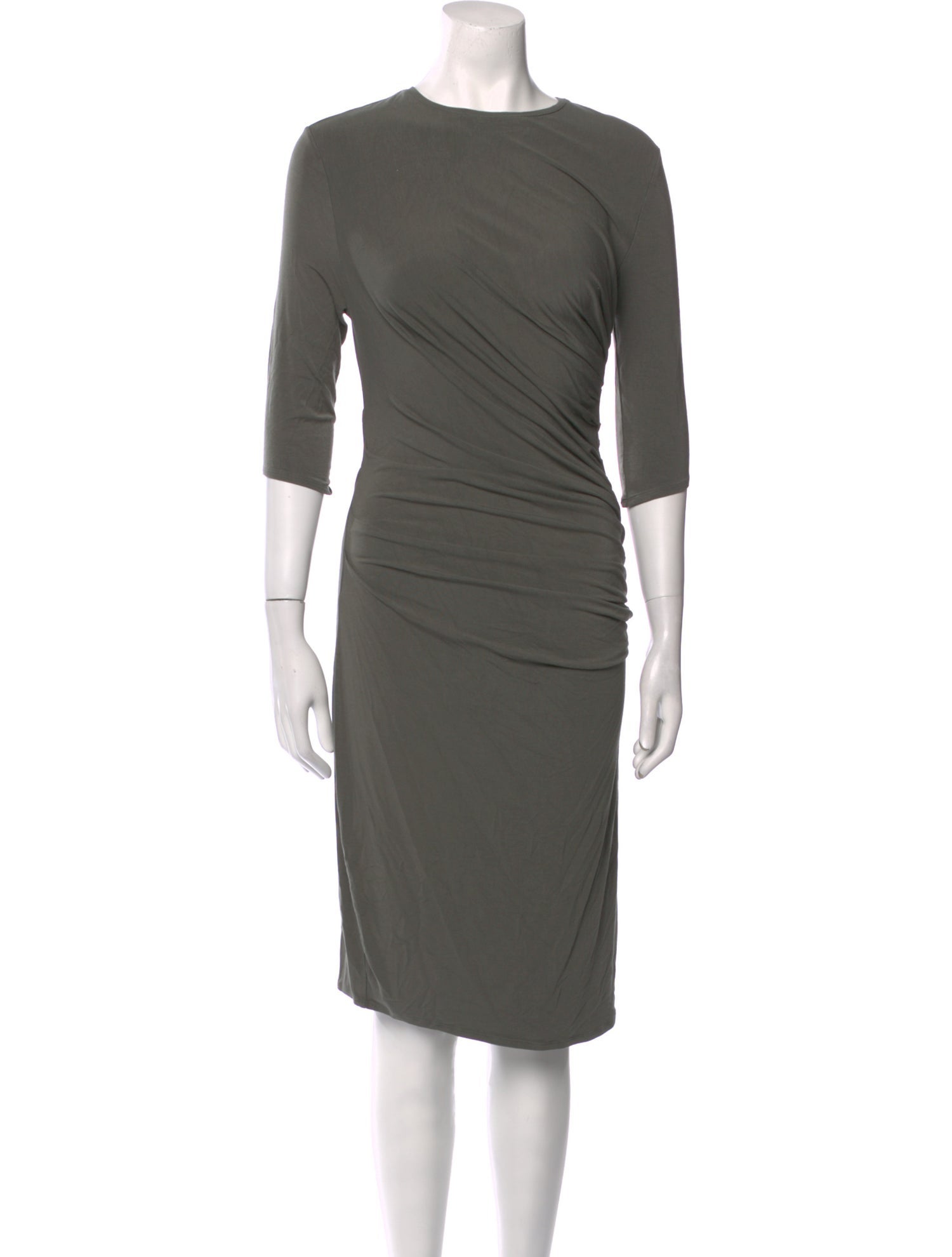 Helmut Lang Bateau Neckline Midi Length Dress