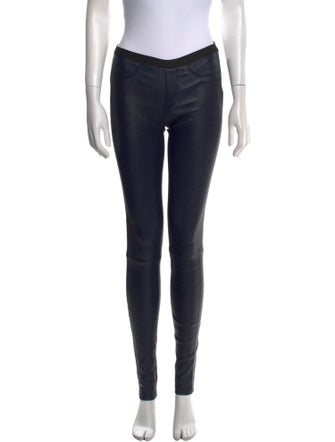 Helmut Lang Leather Skinny Leg Pants