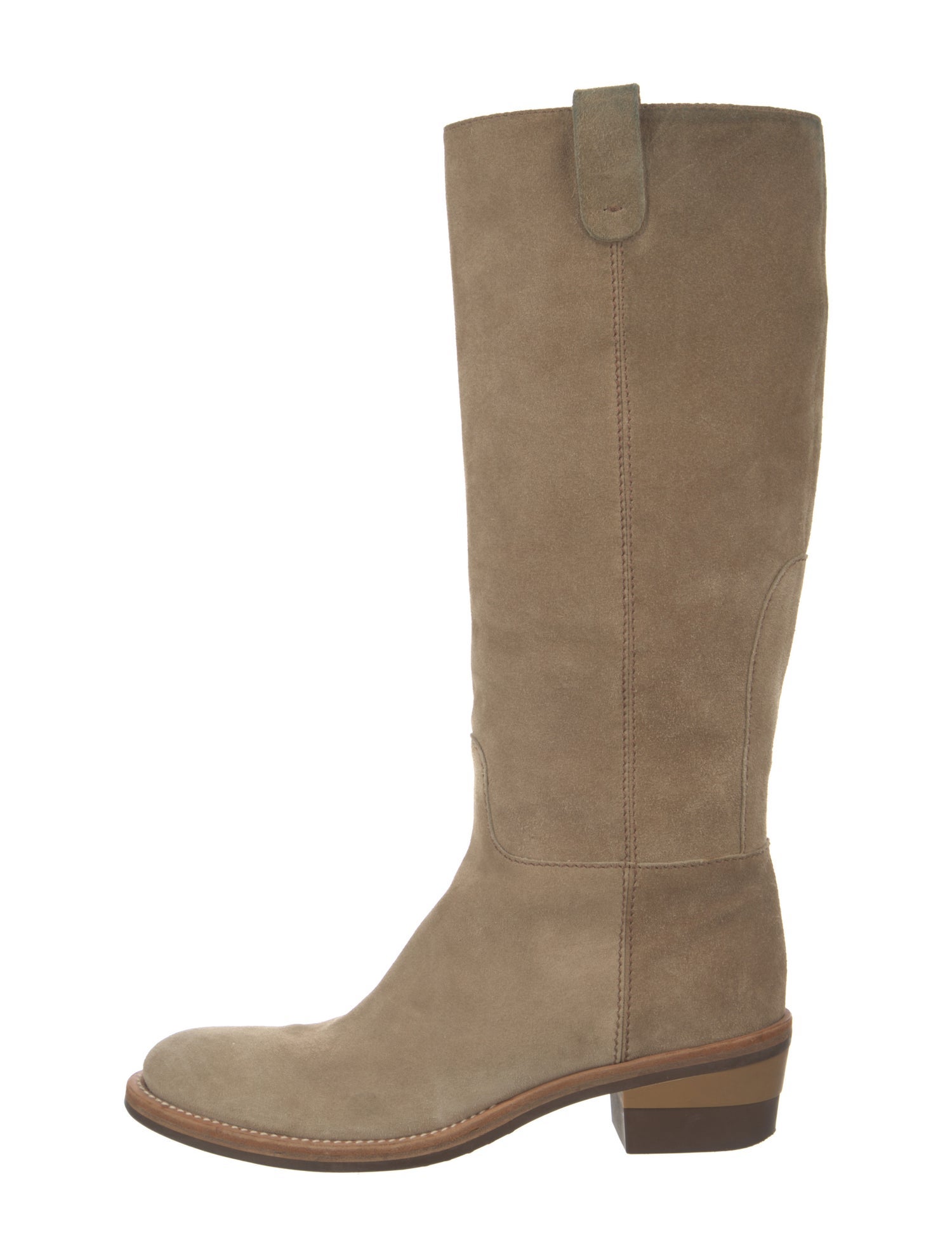 Helmut Lang Suede Riding Boots