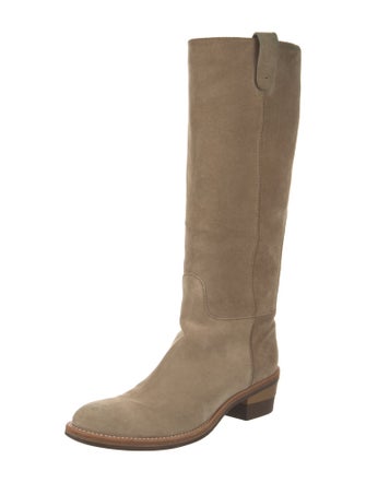 Helmut Lang Suede Riding Boots