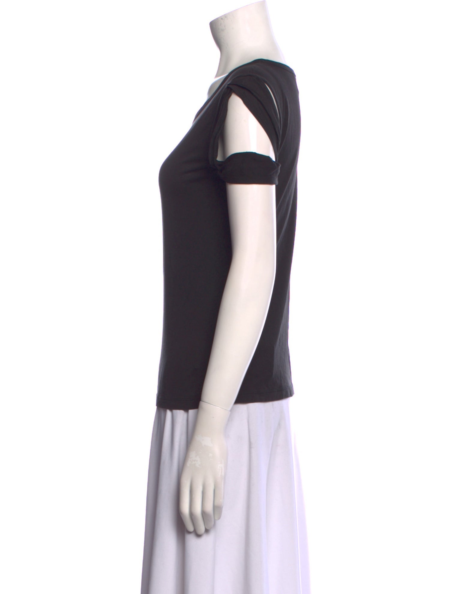 Helmut Lang Scoop Neck Short Sleeve T-Shirt