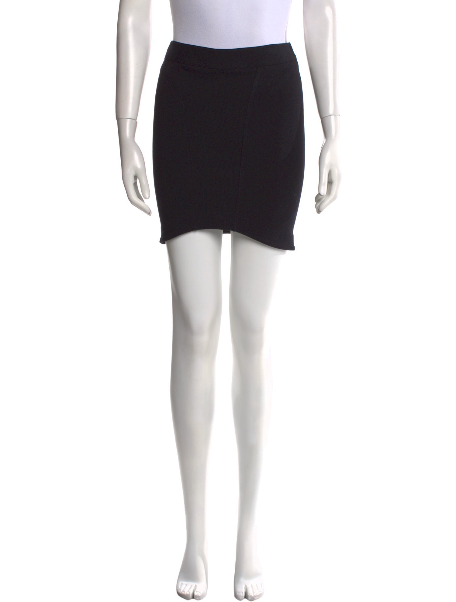 Helmut Lang Leather Trim Embellishment Mini Skirt