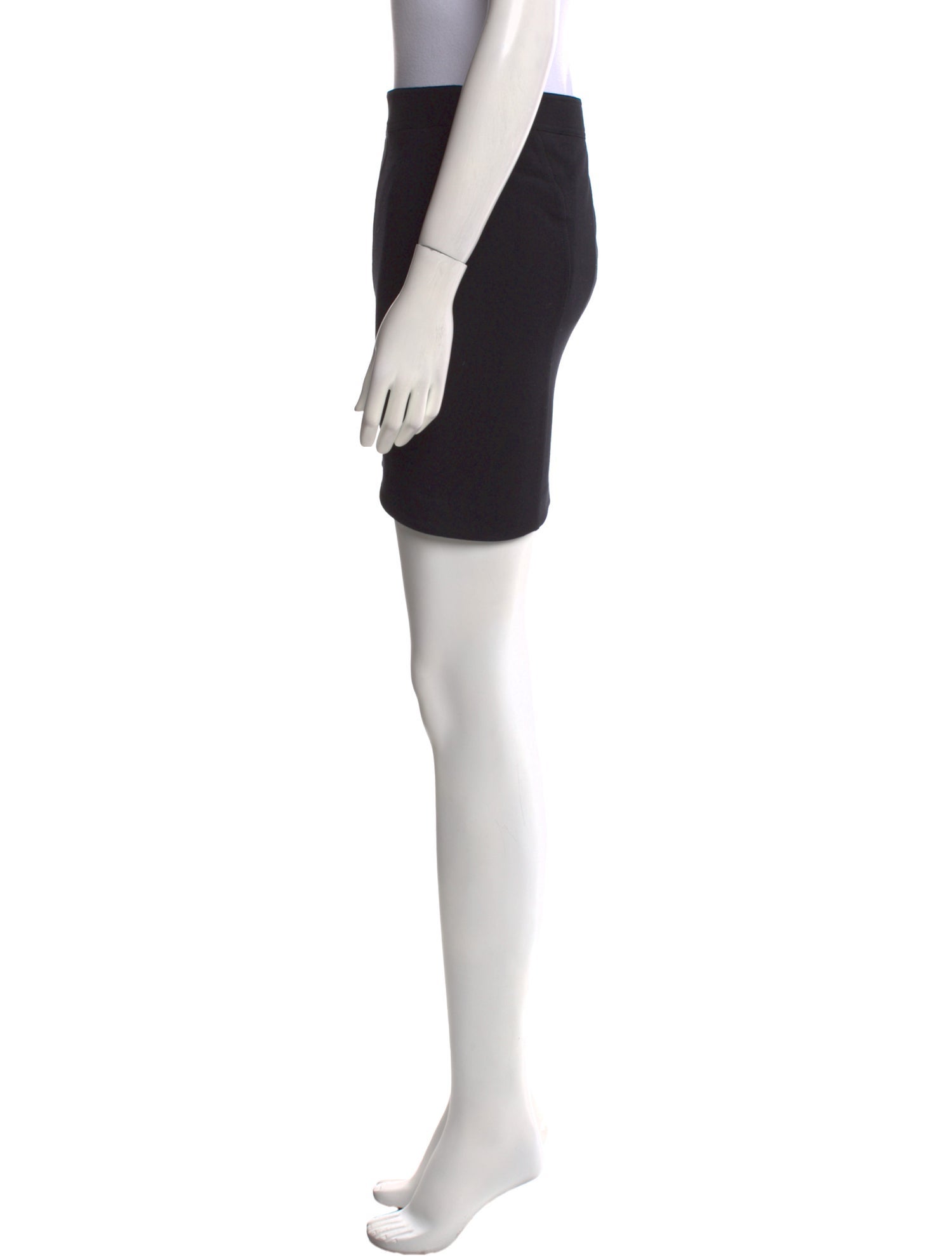 Helmut Lang Leather Trim Embellishment Mini Skirt