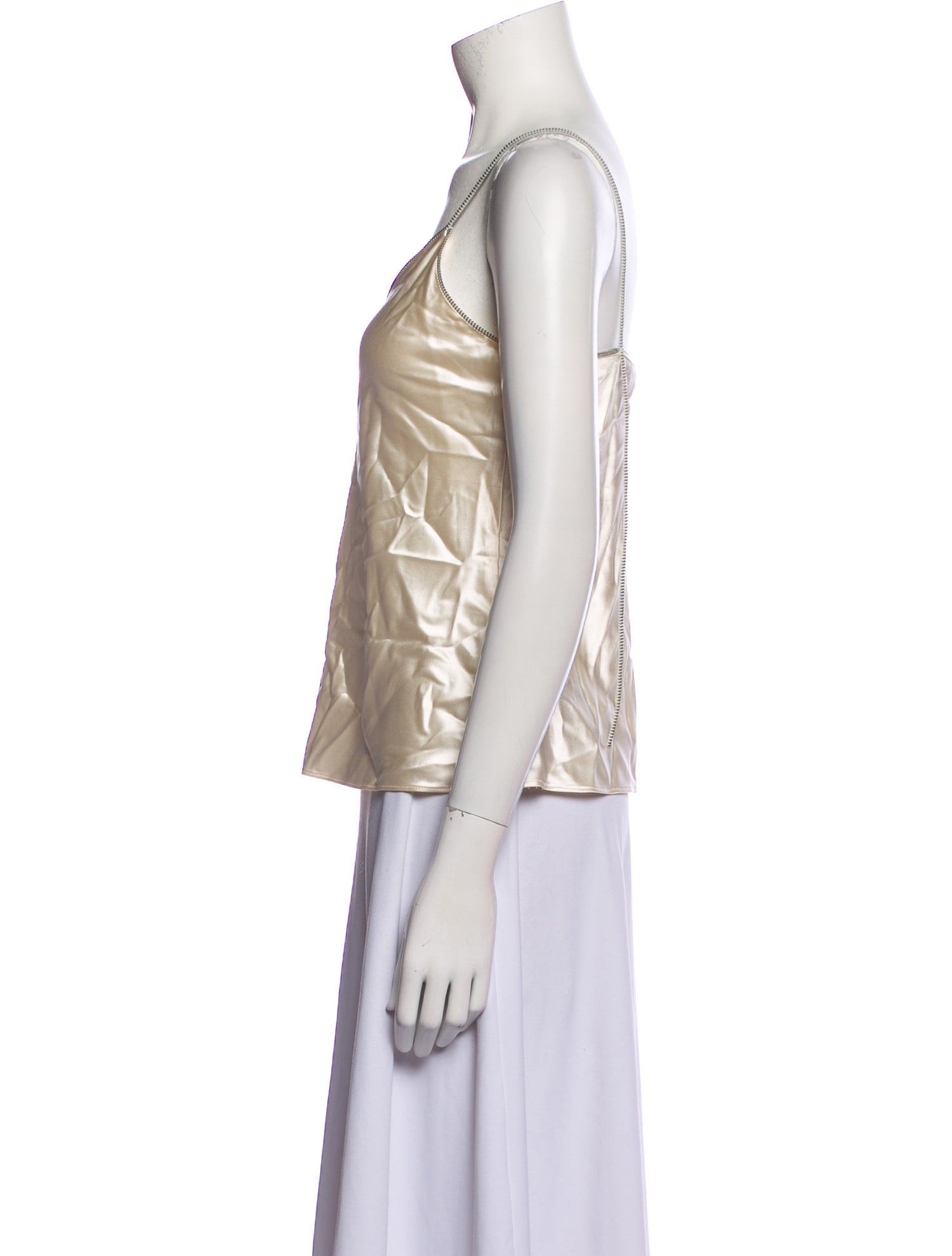 Helmut Lang Silk V-Neck Top