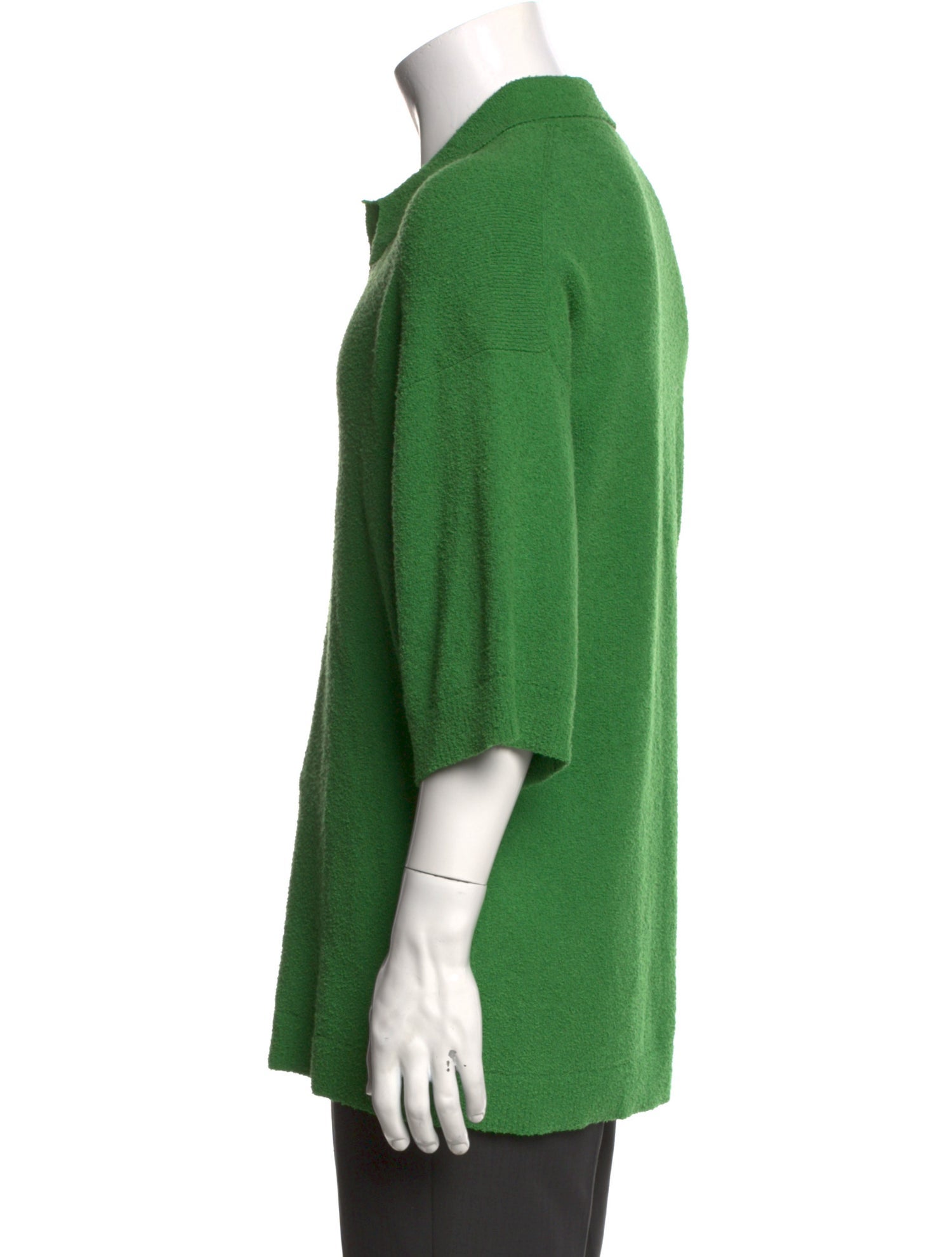 Helmut Lang Collar Three-Quarter Sleeve Polo Shirt