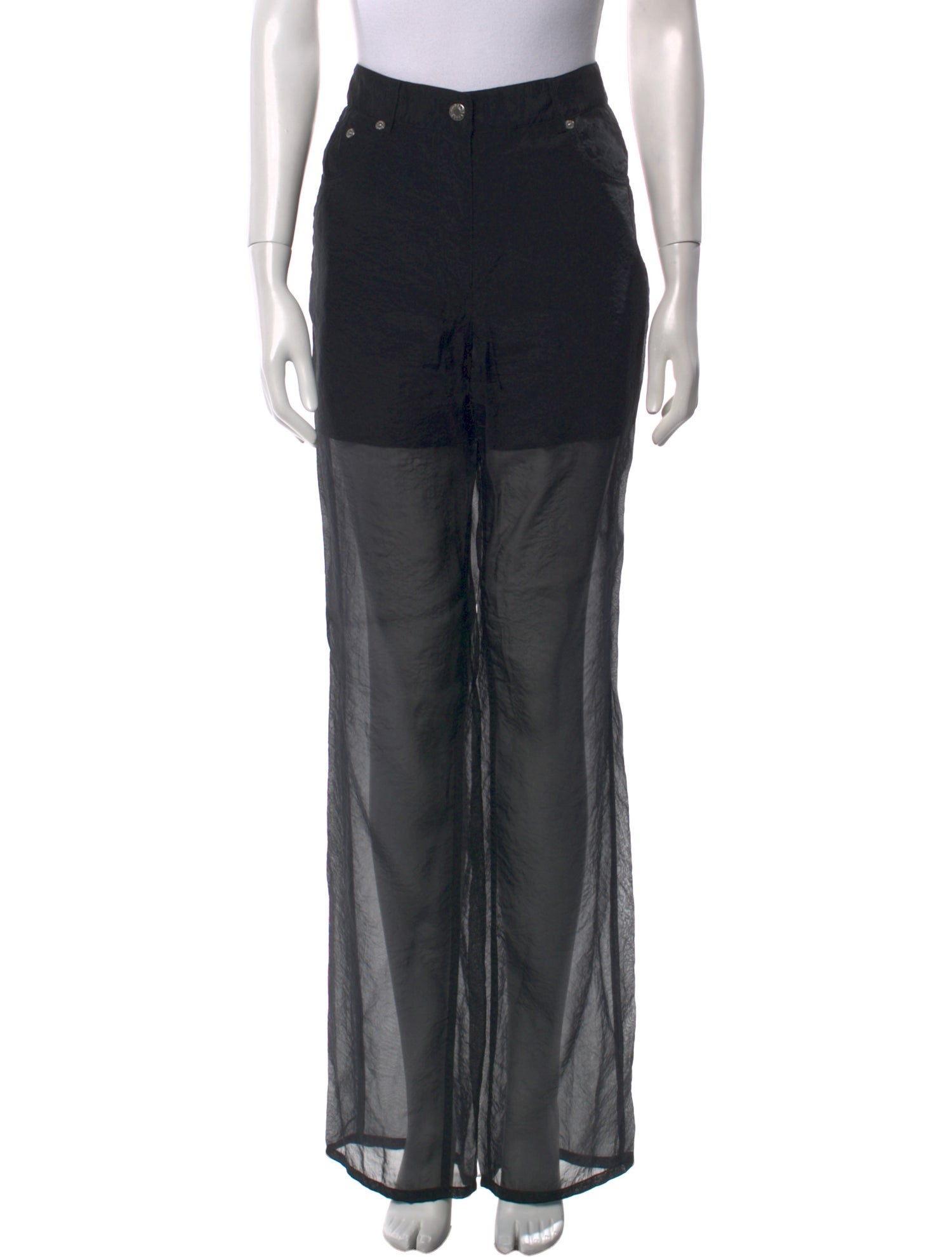 Helmut Lang Colorblock Pattern Wide Leg Pants