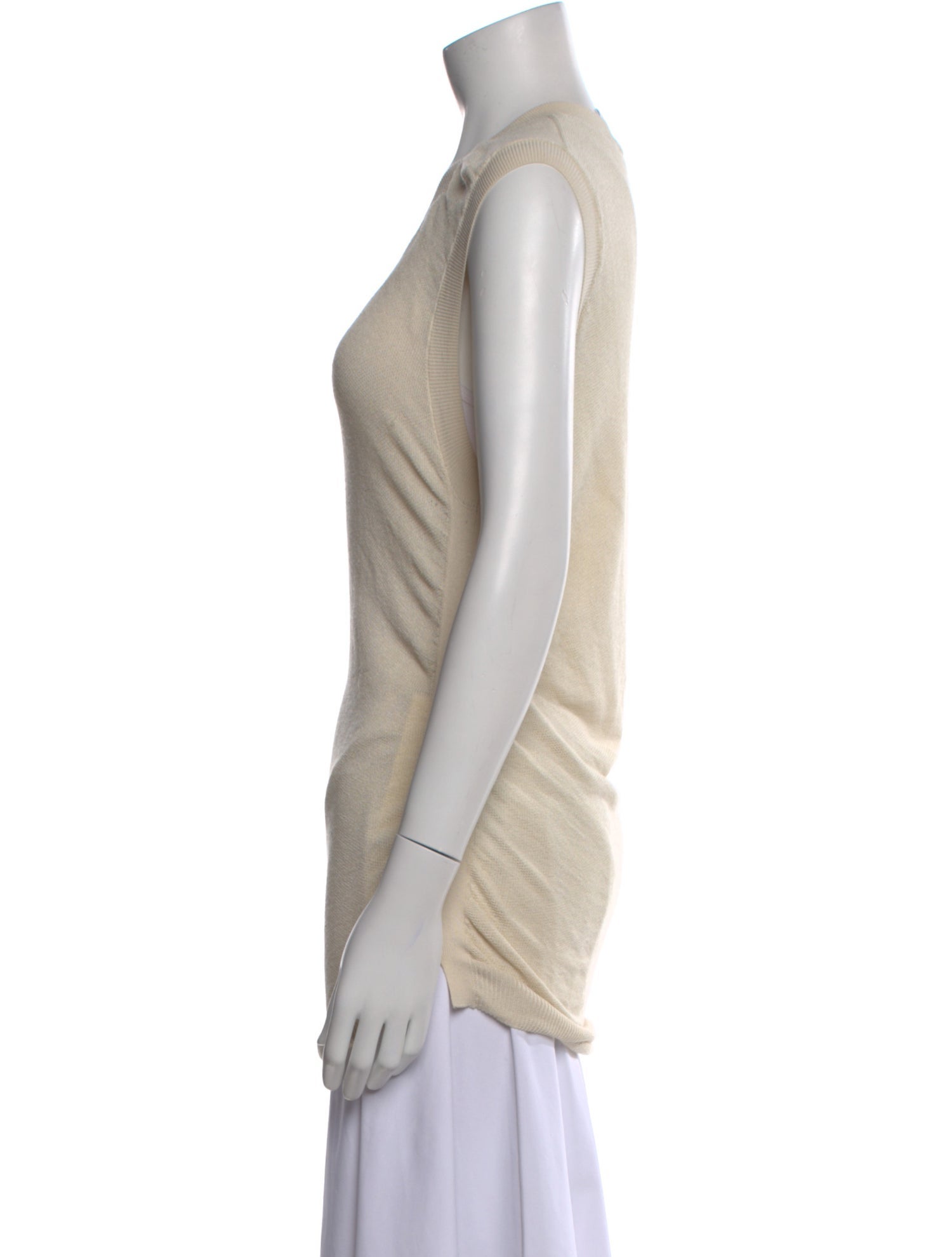 Helmut Lang Silk Scoop Neck Top