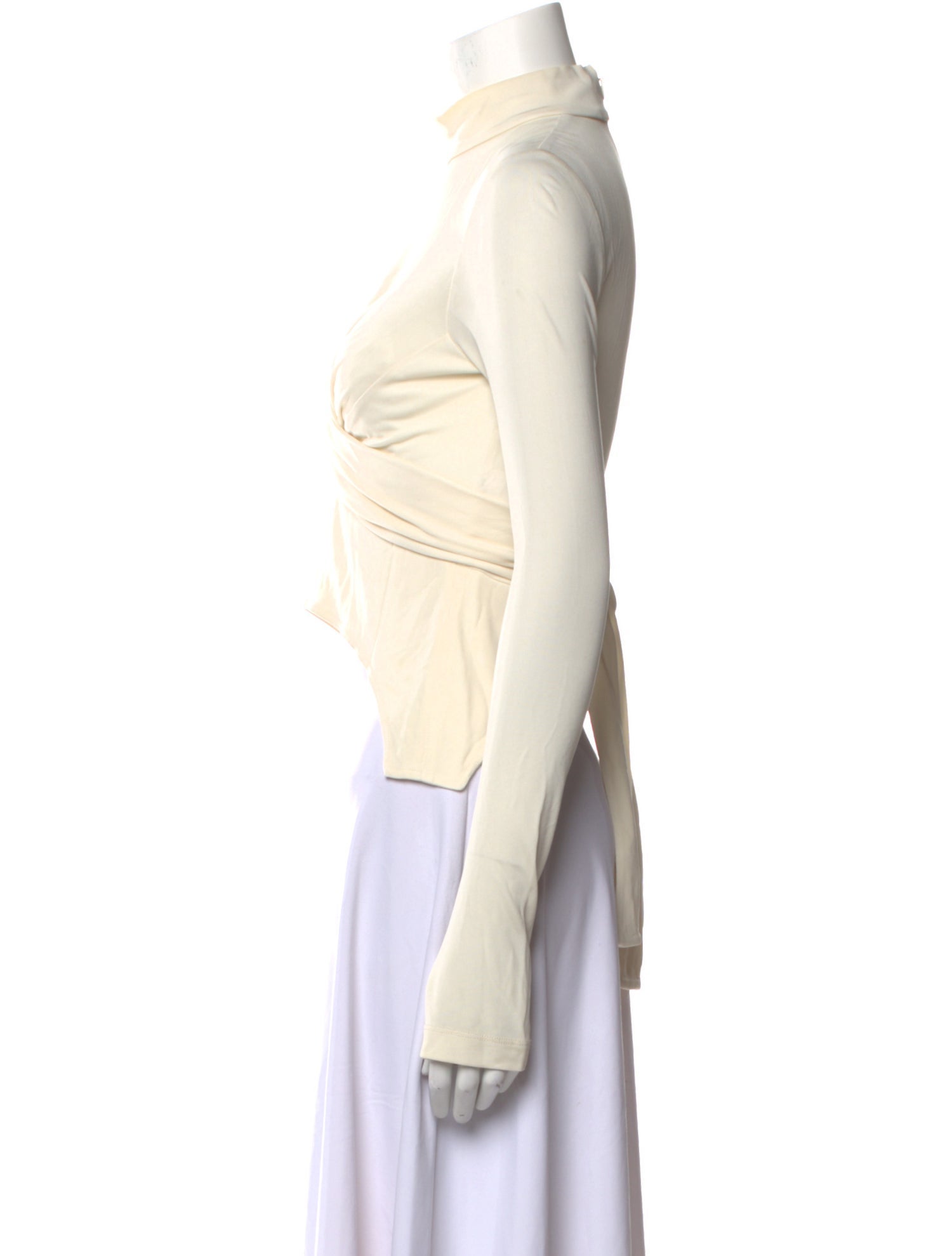 Helmut Lang Mock Neck Sleeveless Crop Top