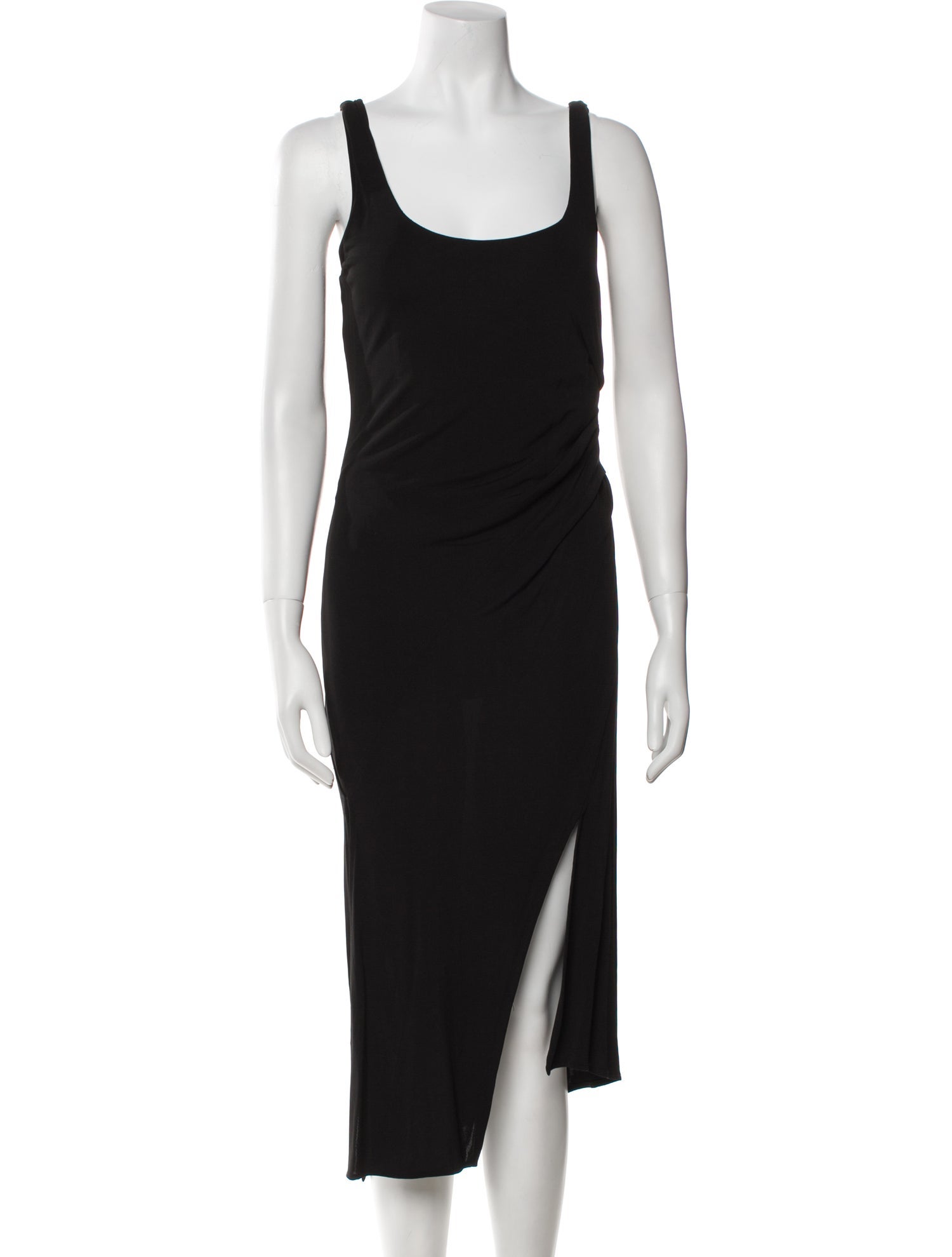 Helmut Lang Scoop Neck Midi Length Dress