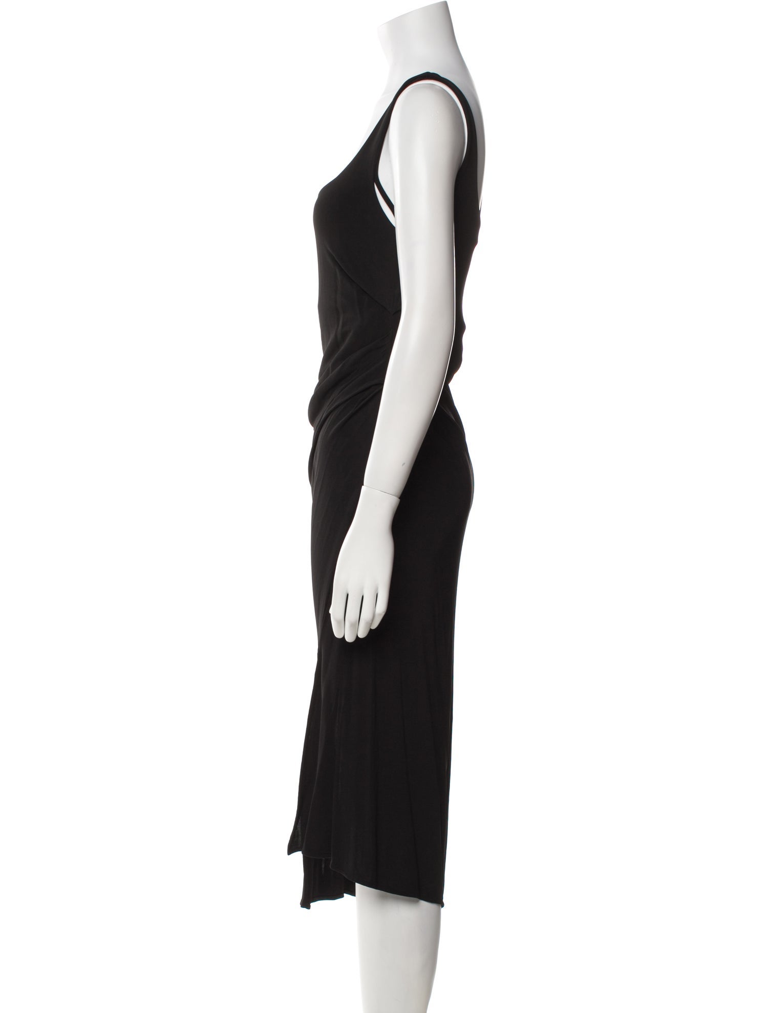 Helmut Lang Scoop Neck Midi Length Dress