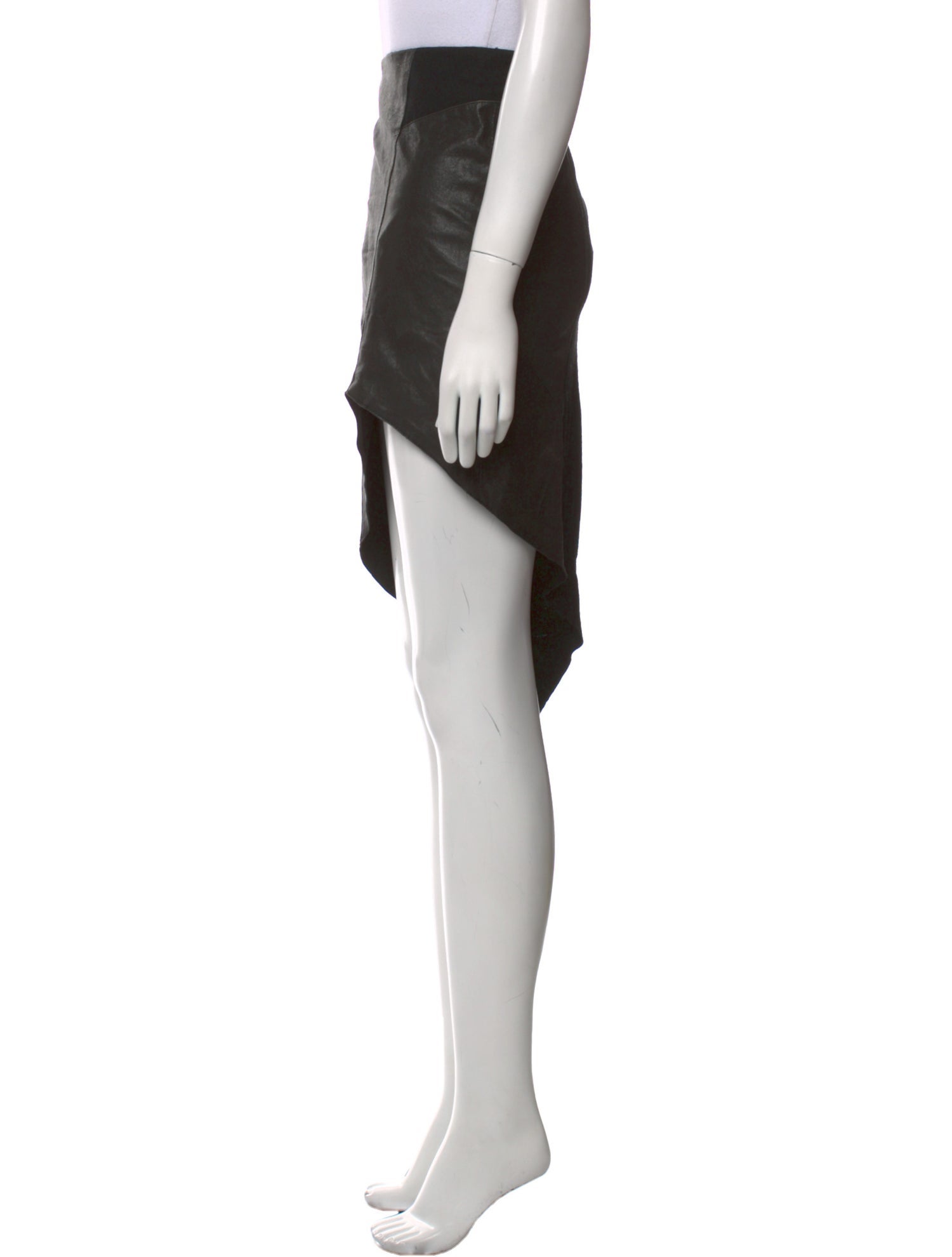 Helmut Lang Leather Knee-Length Skirt