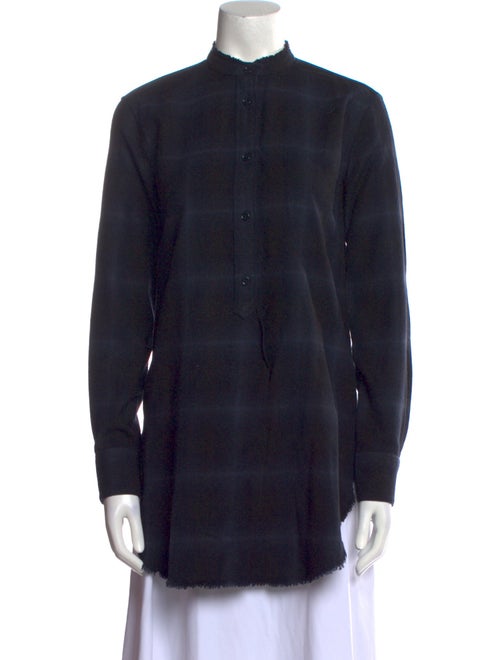 Helmut Lang Wool Plaid Print Tunic