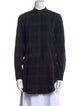 Helmut Lang Wool Plaid Print Tunic