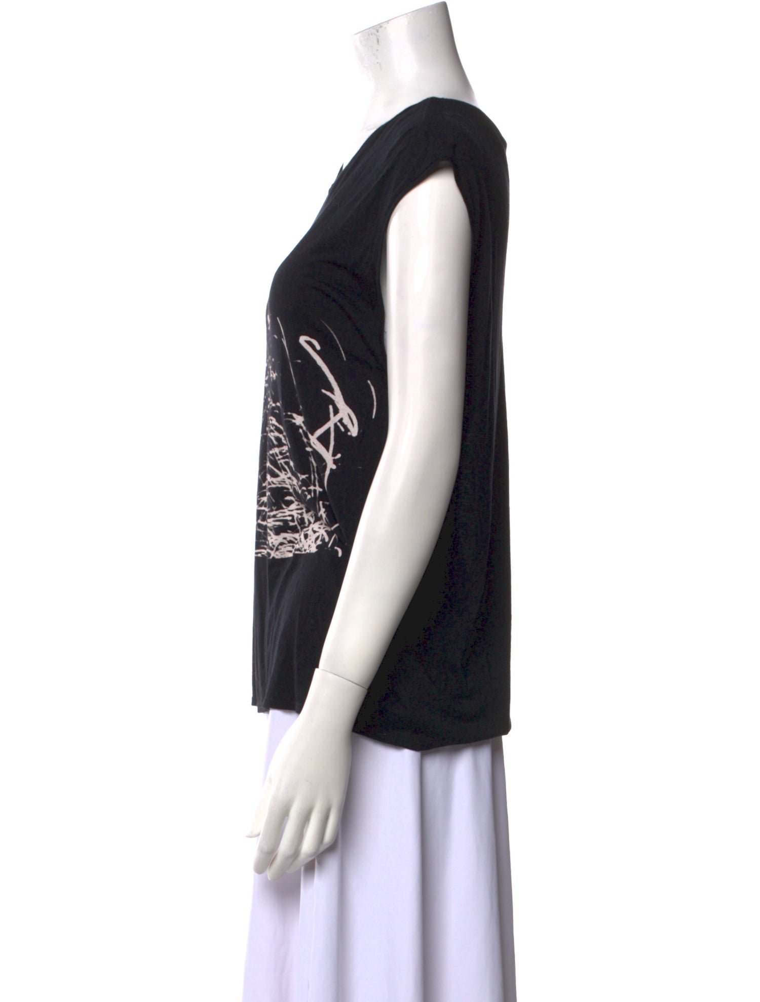 Helmut Lang Graphic Print Crew Neck Top