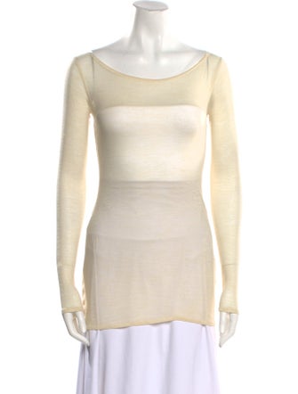 Helmut Lang Wool Bateau Neckline Tunic