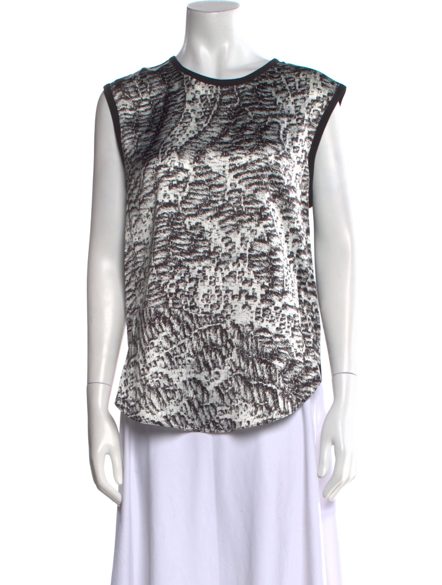 Helmut Lang Printed Crew Neck Top