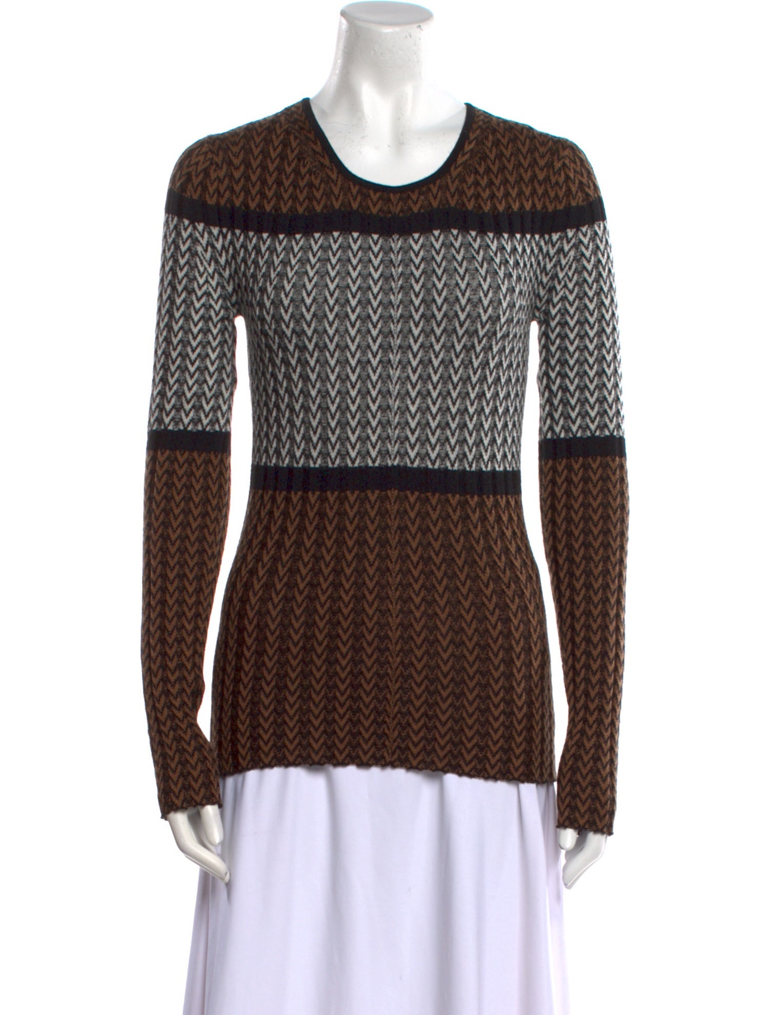 Helmut Lang Merino Wool Striped Sweater