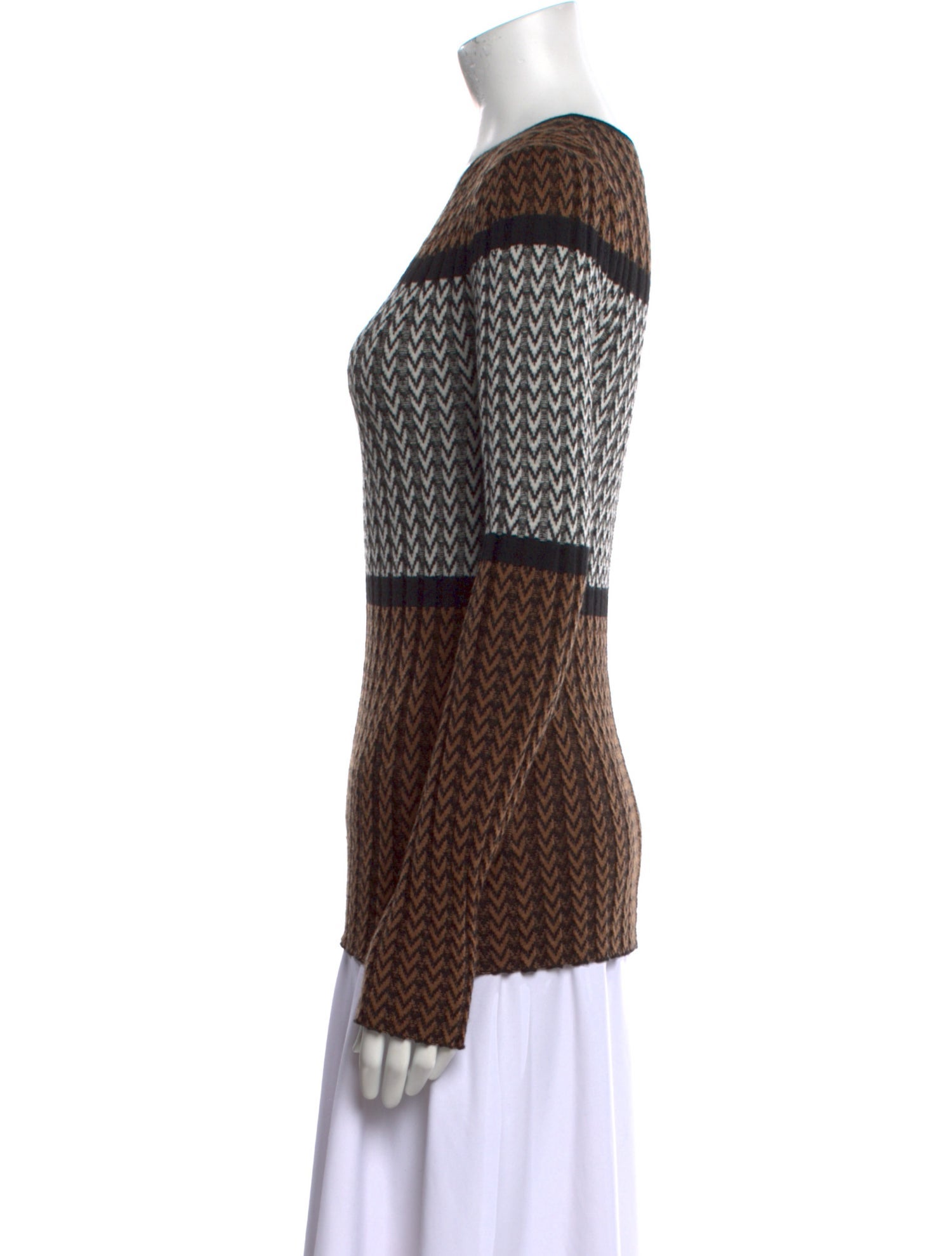 Helmut Lang Merino Wool Striped Sweater