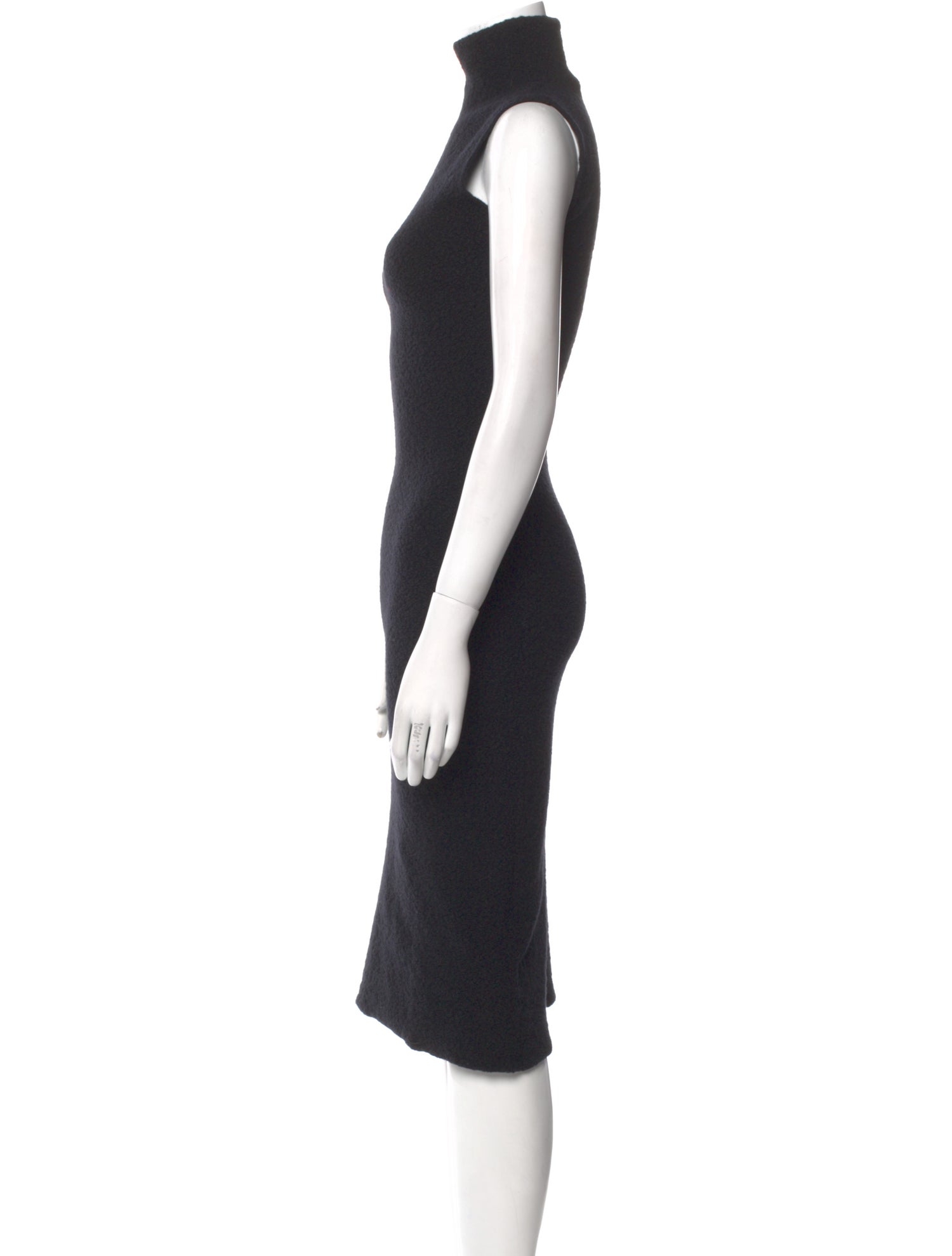 Helmut Lang Merino Wool Midi Length Dress