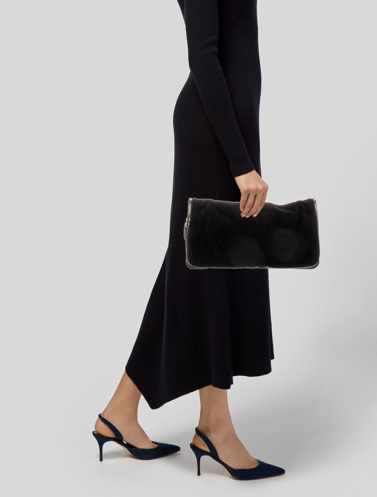 Helmut Lang Suede Clutch