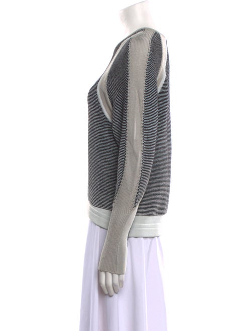 Helmut Lang Striped Scoop Neck Sweater