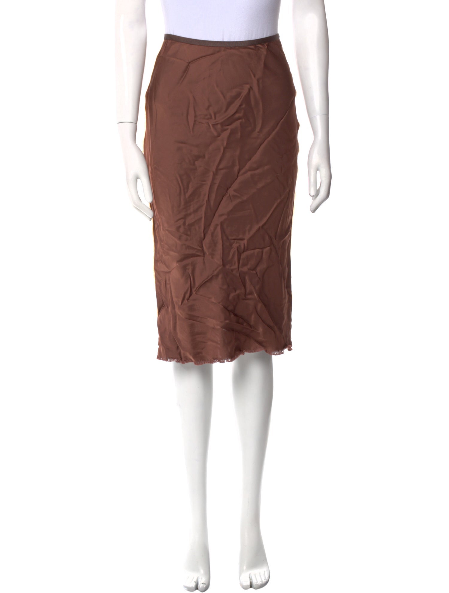 Helmut Lang Silk Knee-Length Skirt