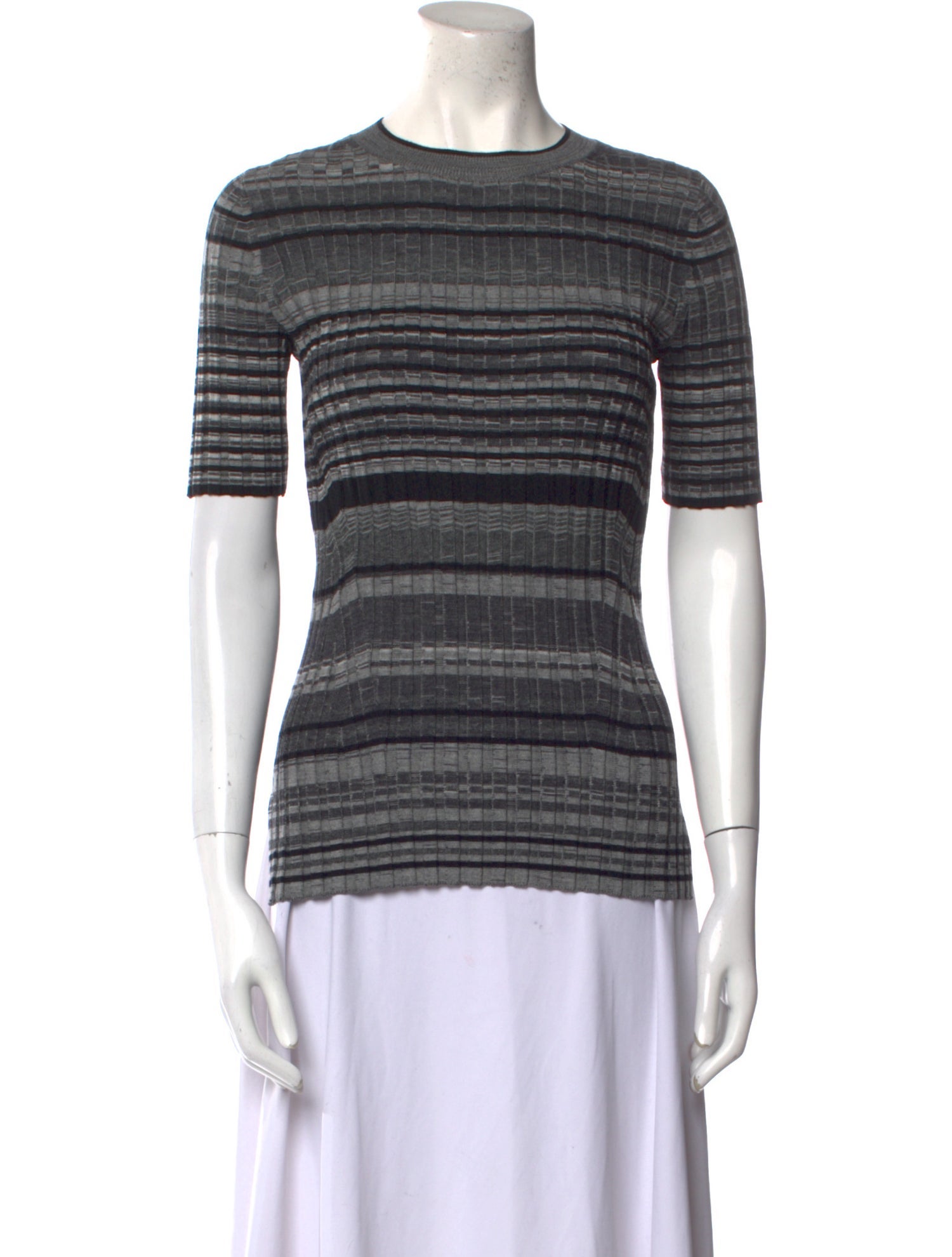 Helmut Lang Wool Striped T-Shirt