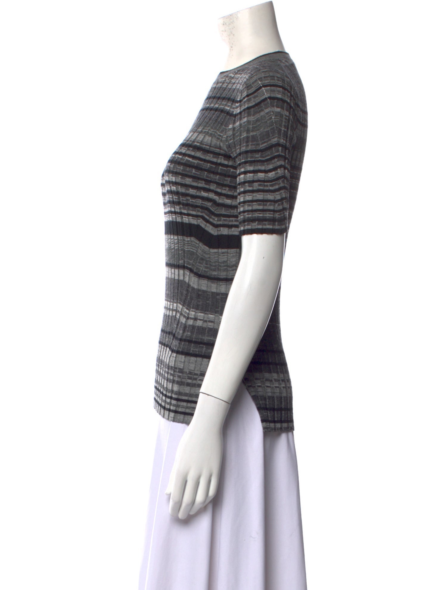 Helmut Lang Wool Striped T-Shirt