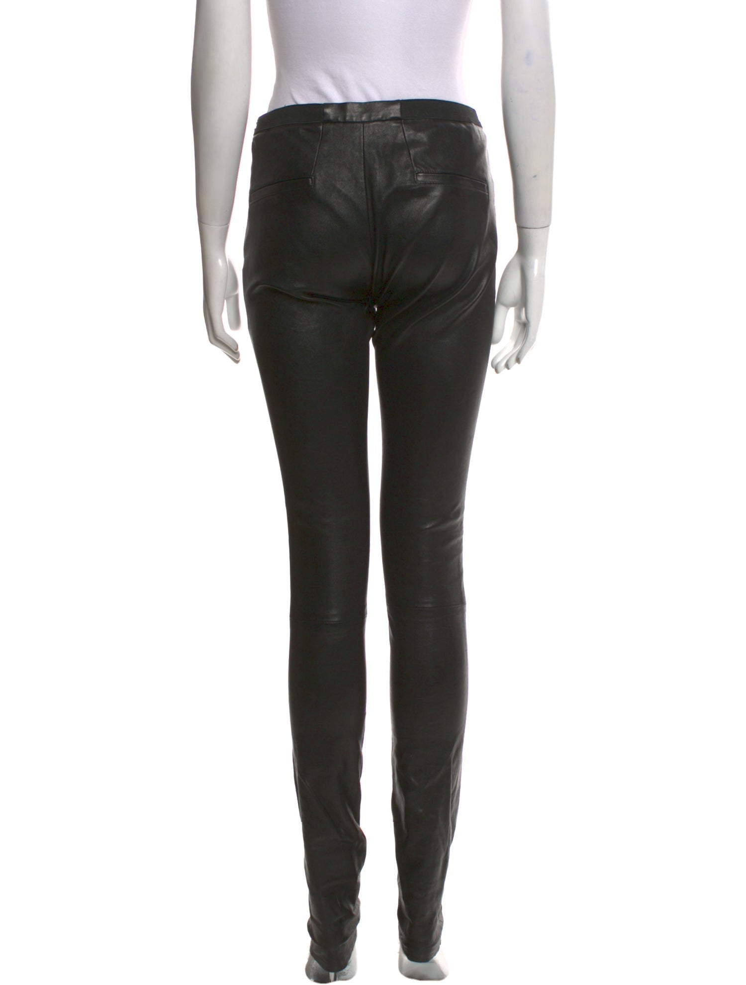 Helmut Lang Leather Skinny Leg Pants
