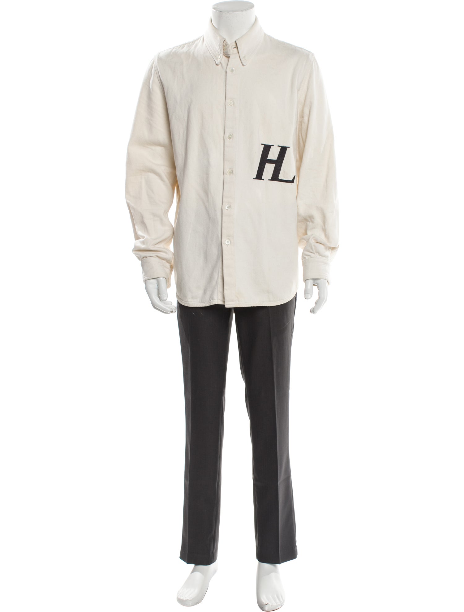 Helmut Lang Graphic Print Long Sleeve Shirt