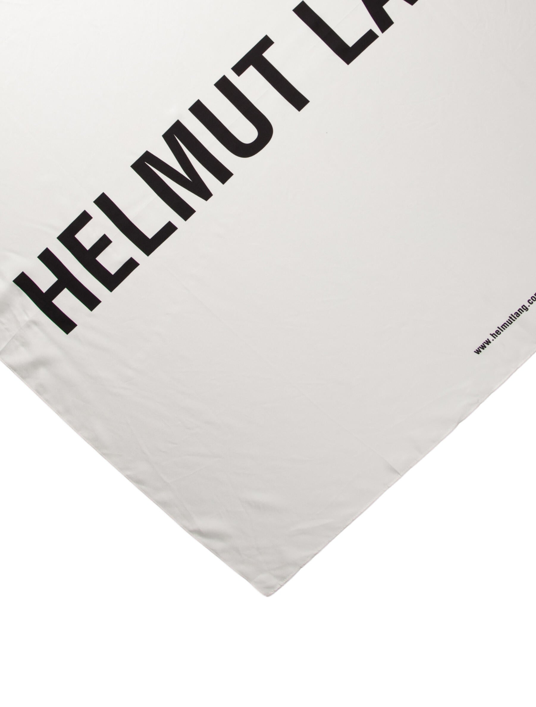 Helmut Lang Silk Graphic Print Scarf