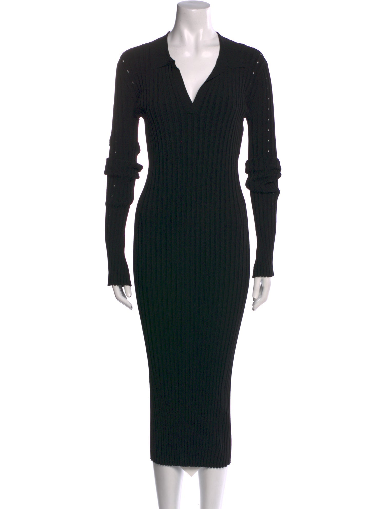 Helmut Lang V-Neck Long Dress