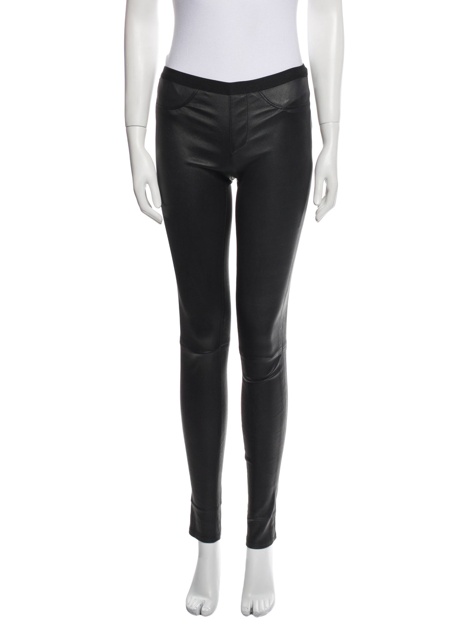 Helmut Lang Leather Wide Leg Pants