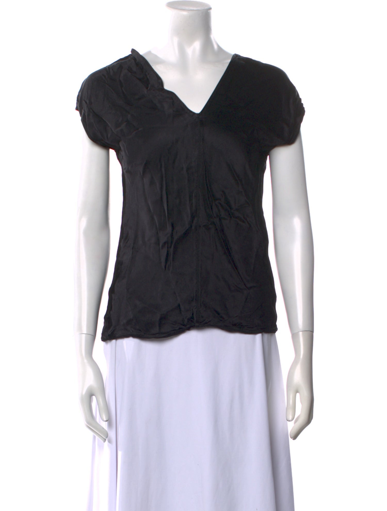 Helmut Lang V-Neck Short Sleeve Top