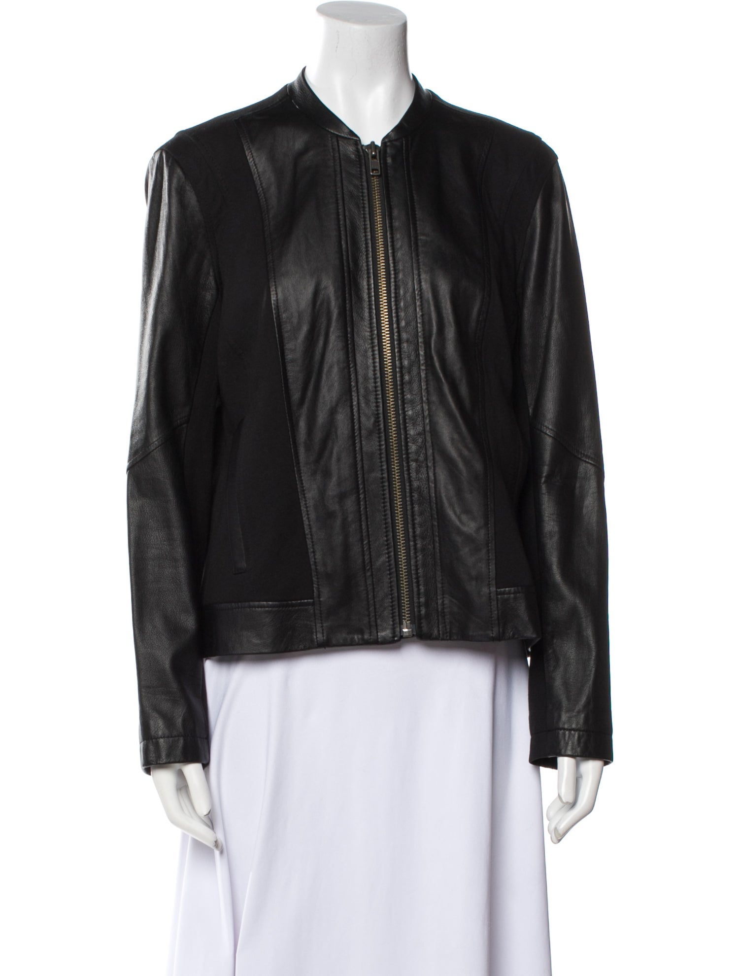 Helmut Lang Leather Bomber Jacket