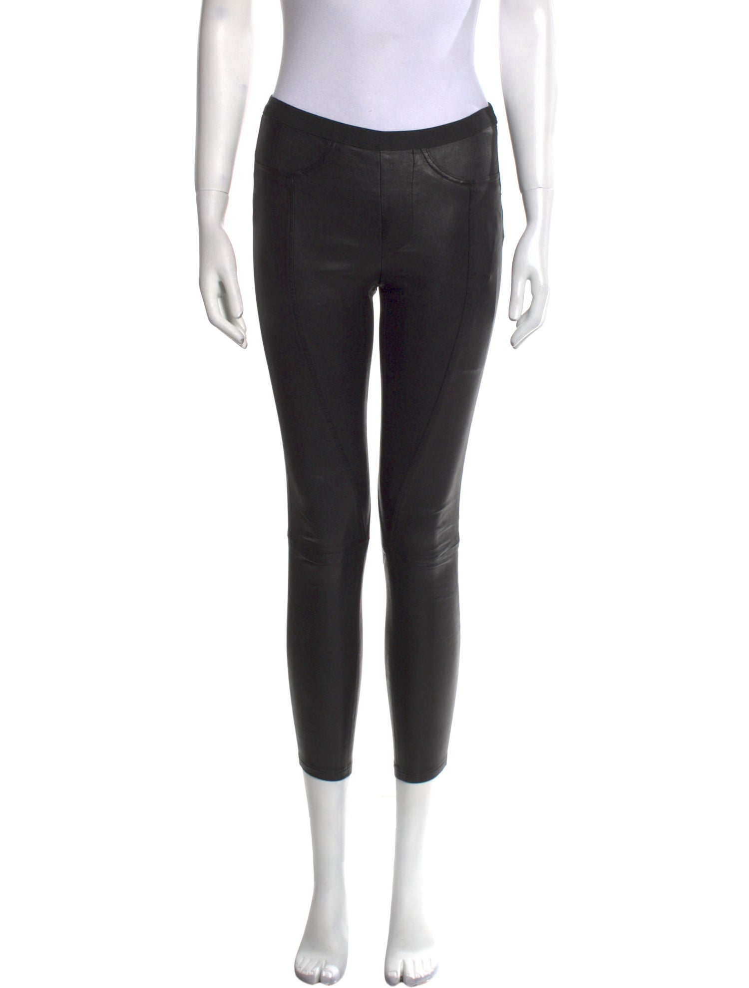 Helmut Lang Leather Skinny Leg Pants