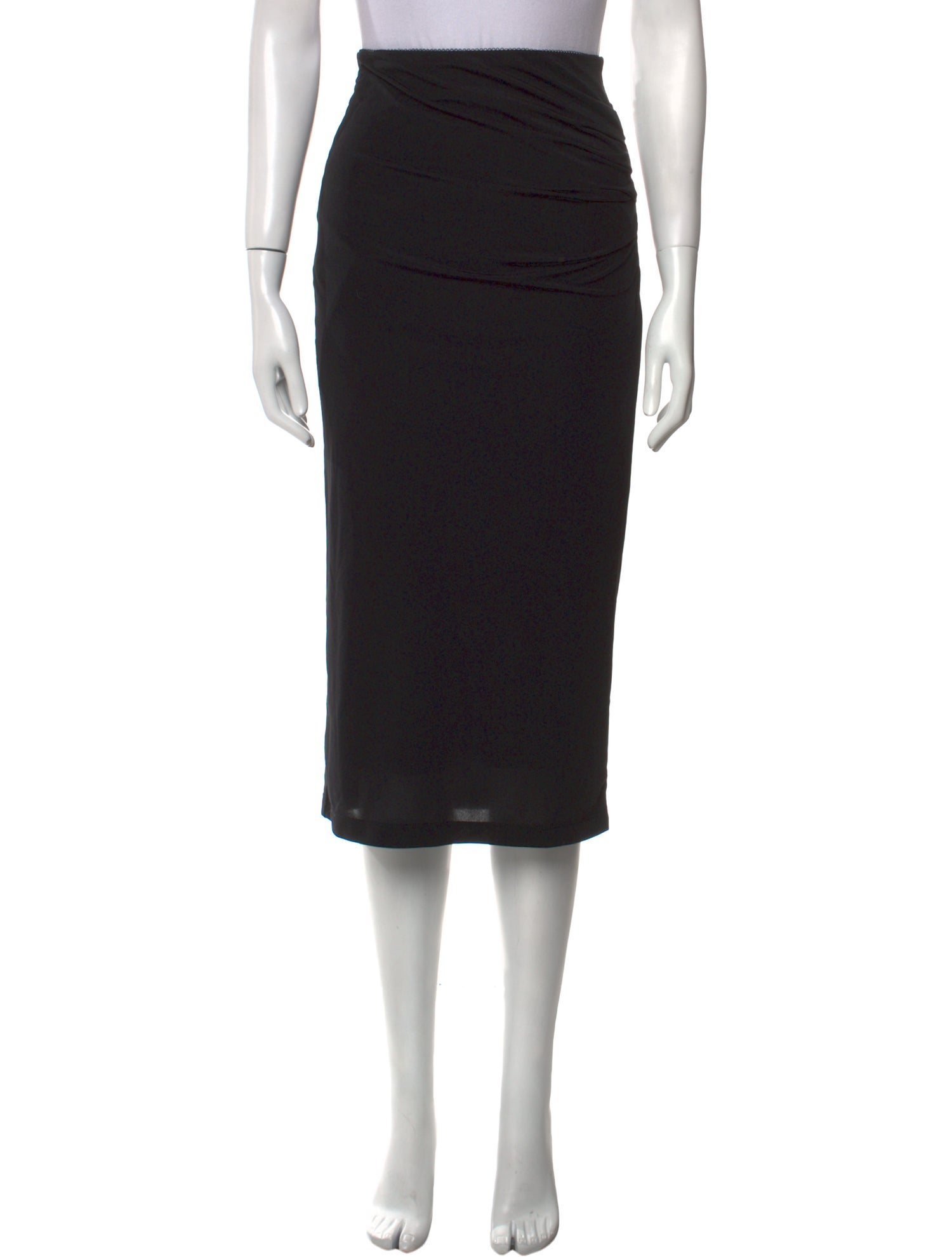 Helmut Lang Ruffle Embellishment Midi Length Skirt