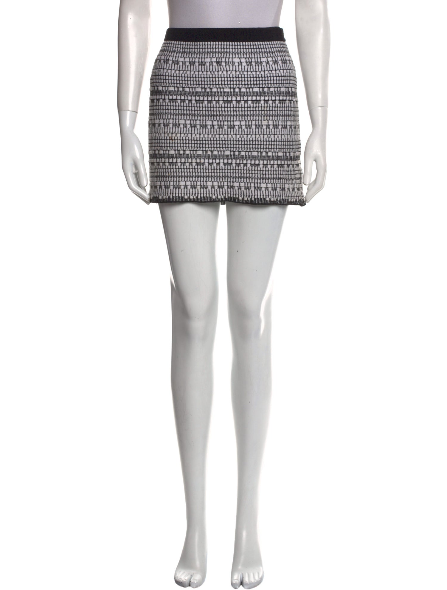 Helmut Lang Tweed Pattern Mini Skirt