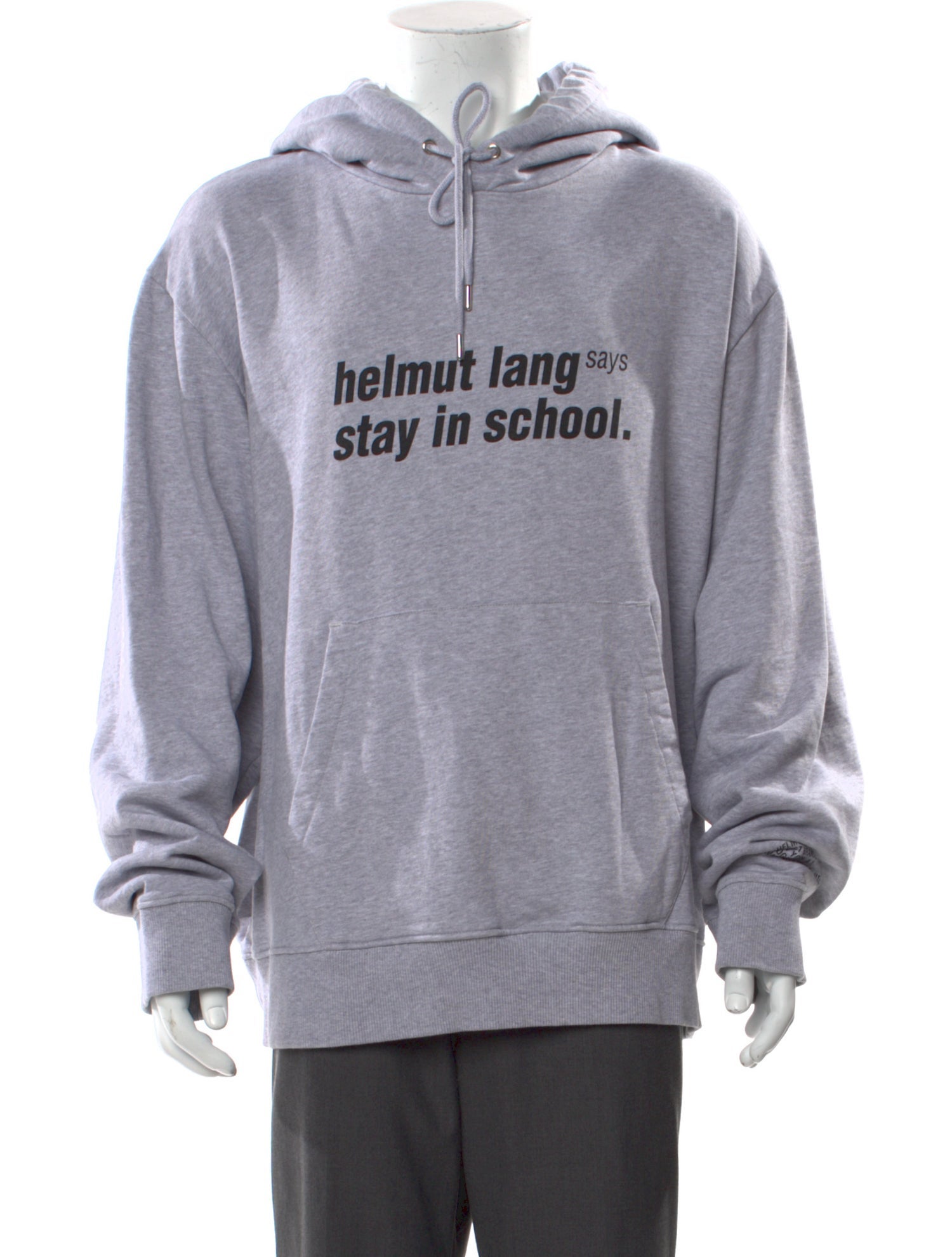 Helmut Lang Graphic Print Crew Neck Hoodie