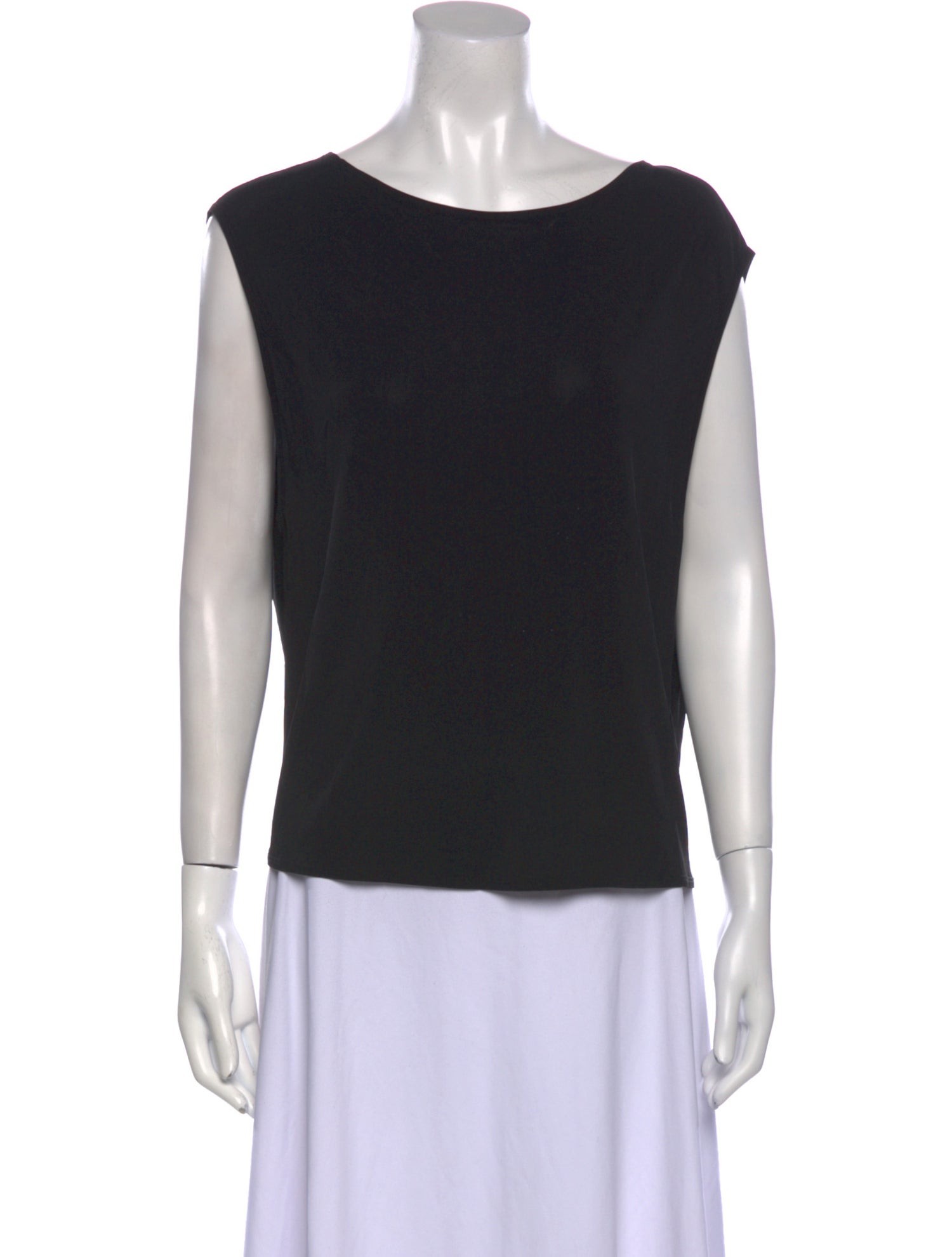 Helmut Lang Bateau Neckline Sleeveless Top