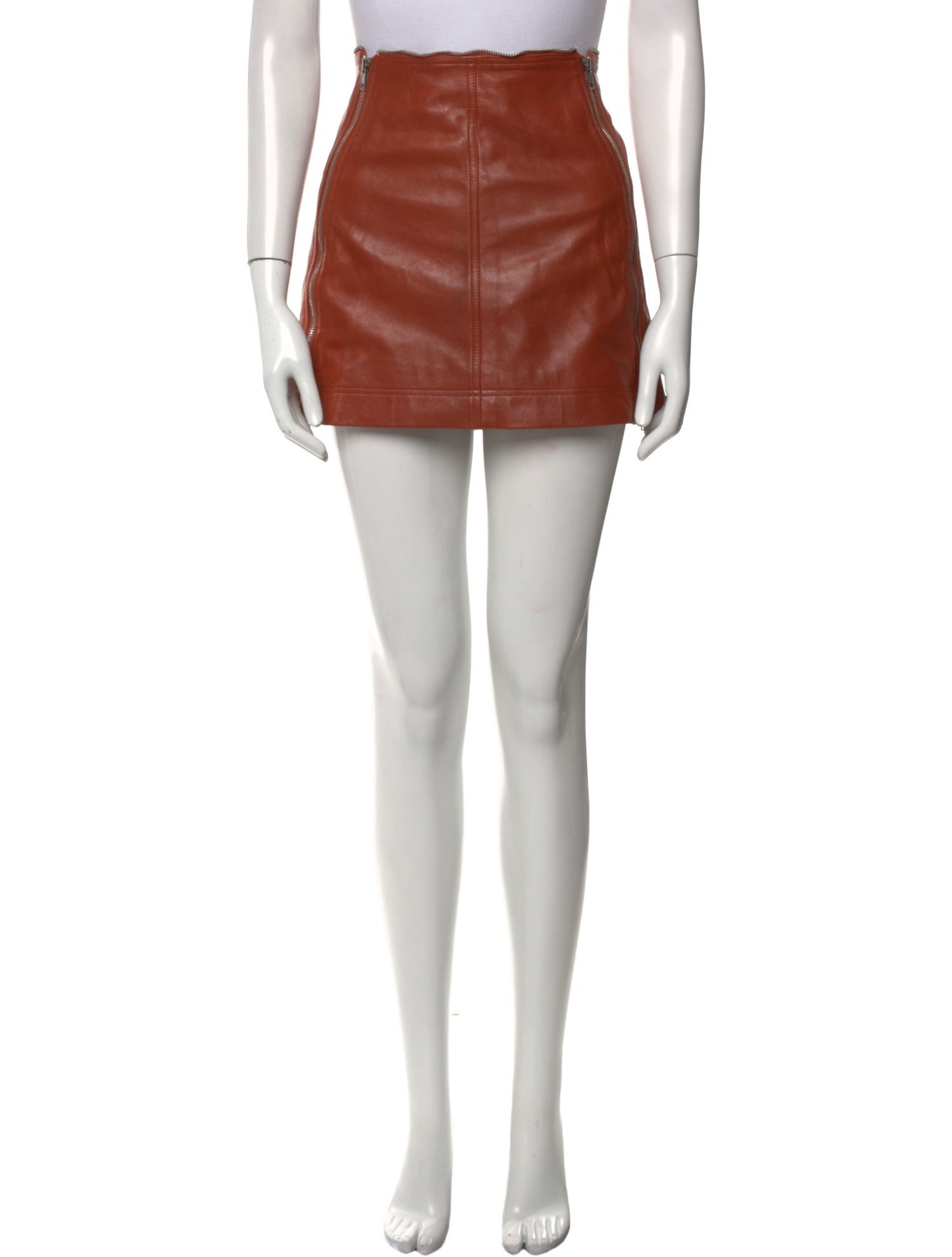 Helmut Lang Lamb Leather Mini Skirt
