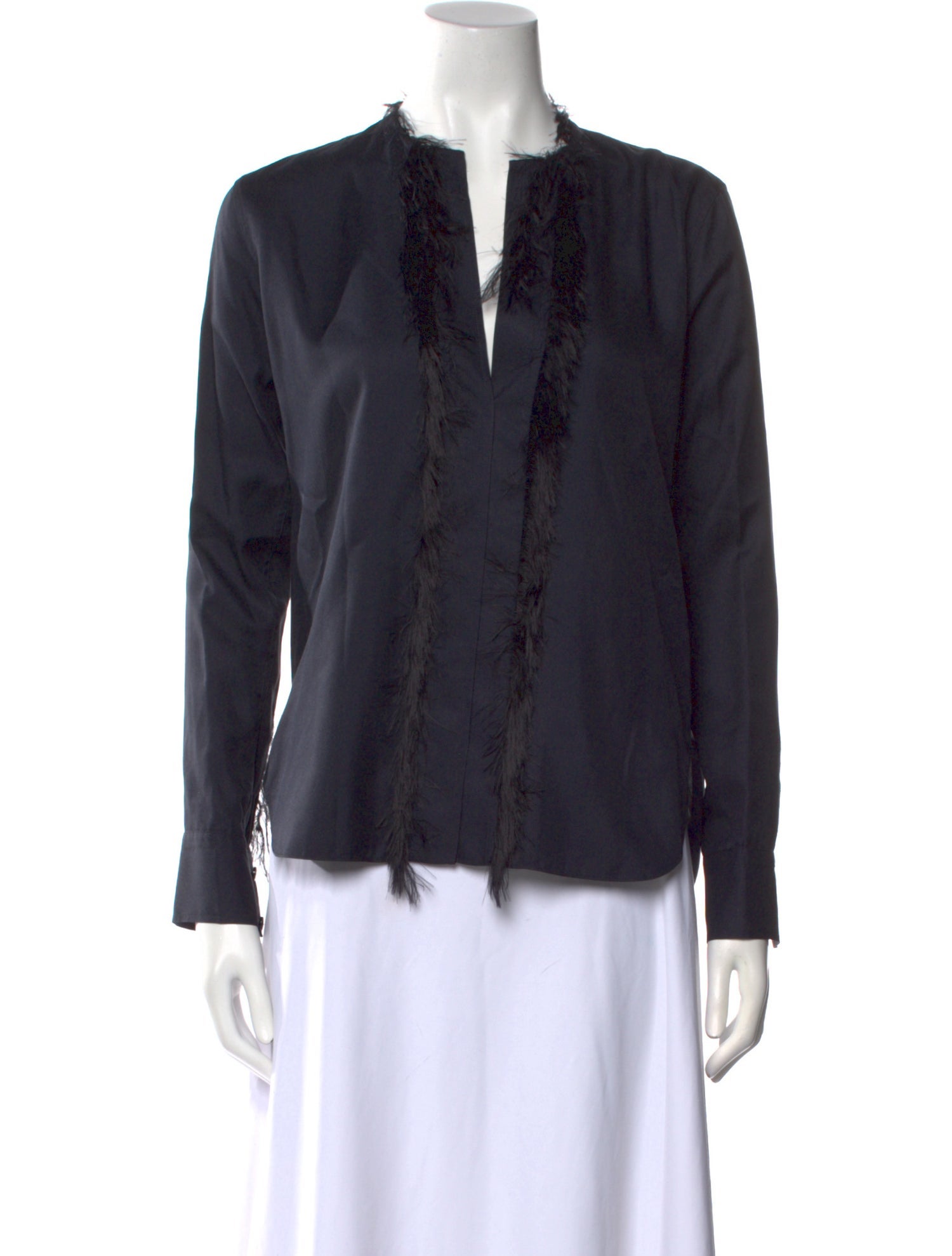Helmut Lang Silk V-Neck Blouse