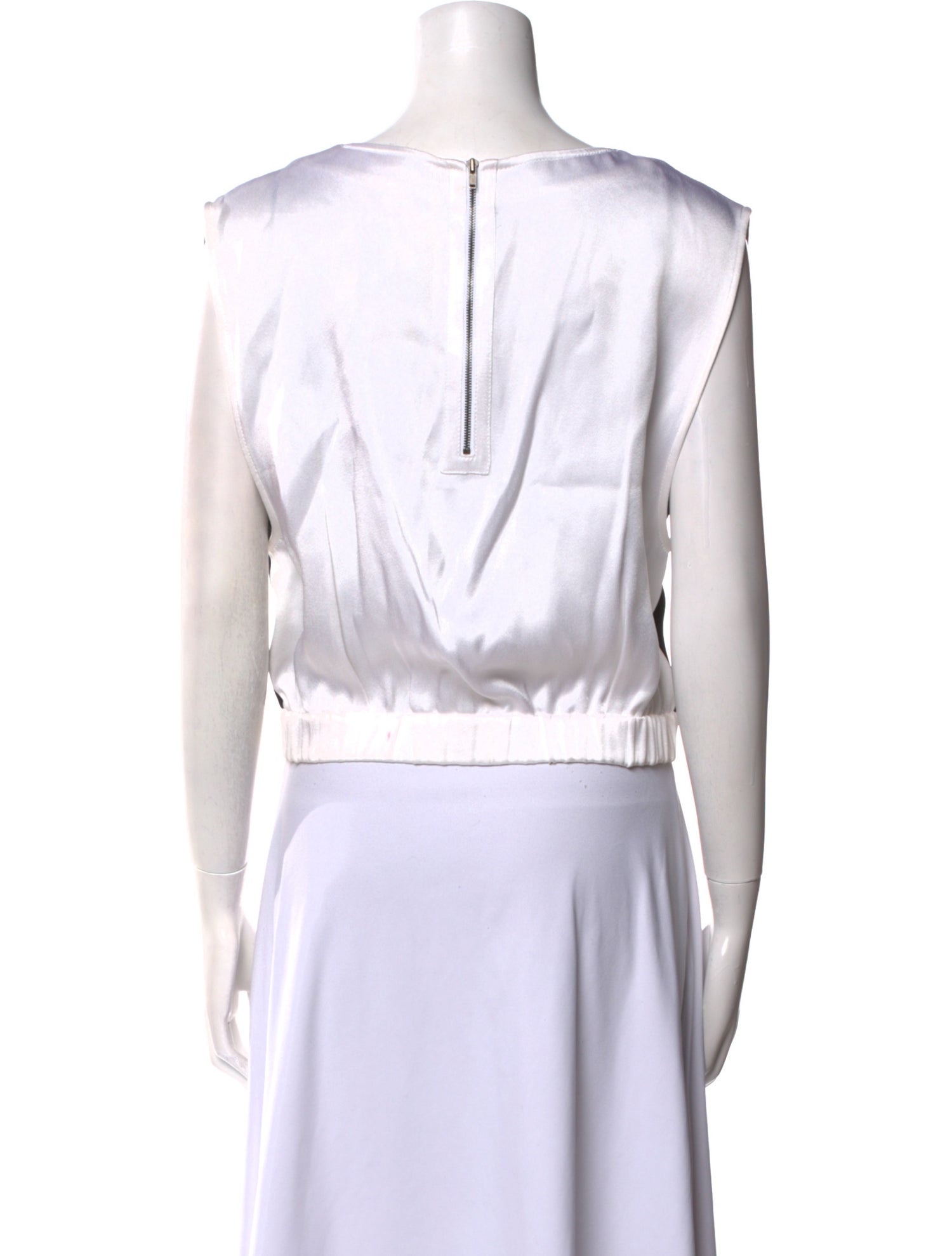 Helmut Lang Scoop Neck Short Sleeve Crop Top