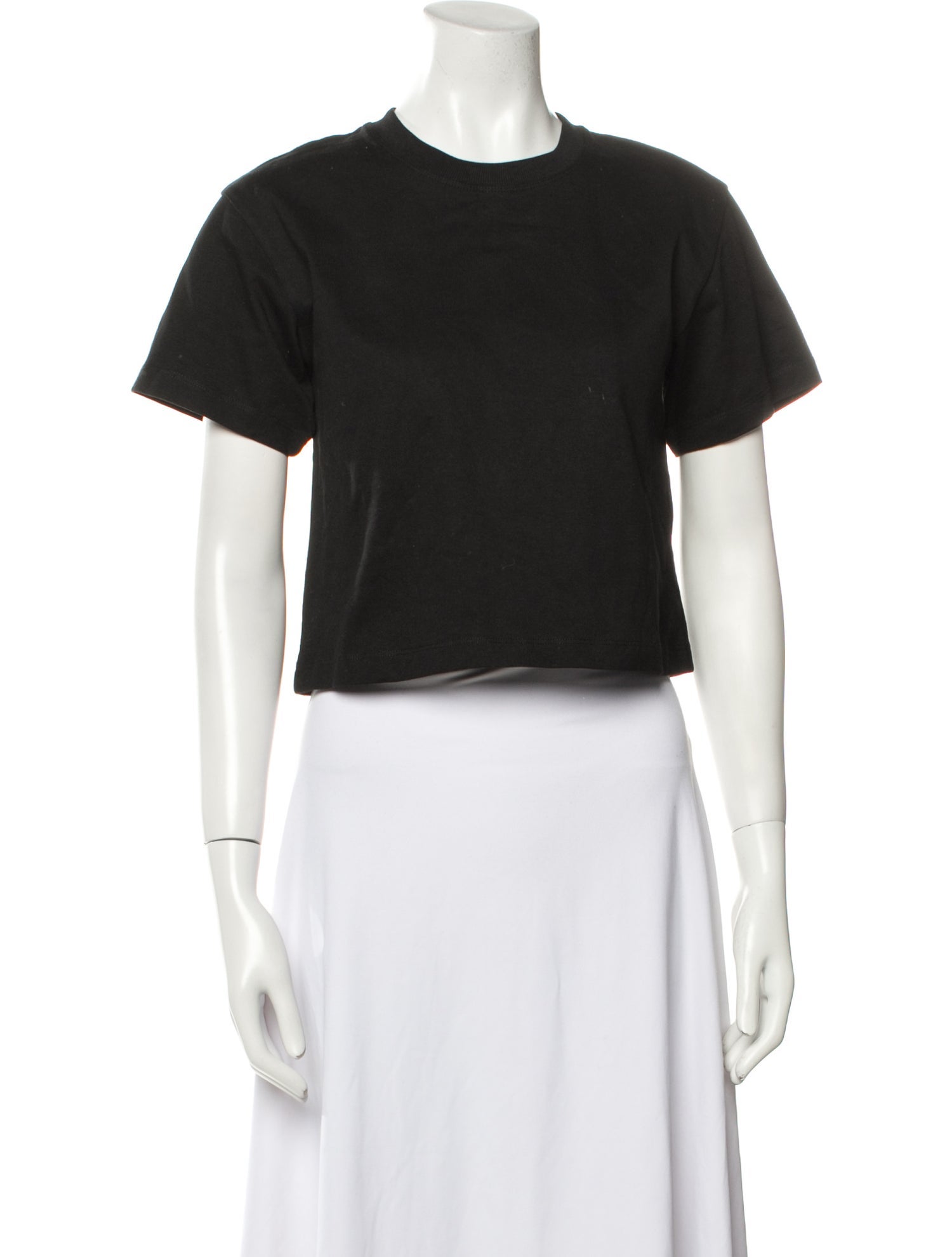 Helmut Lang Crew Neck Short Sleeve Crop Top