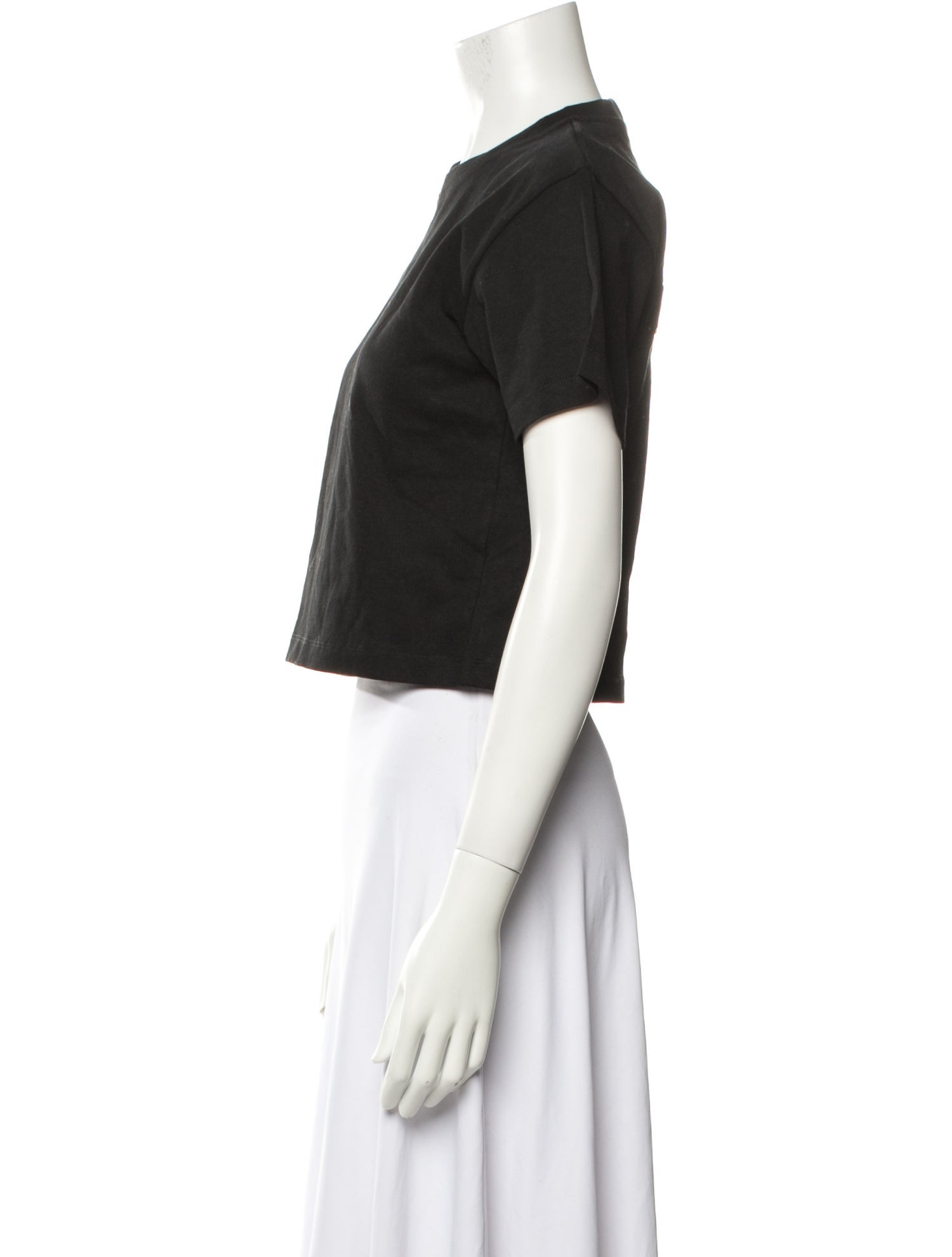 Helmut Lang Crew Neck Short Sleeve Crop Top
