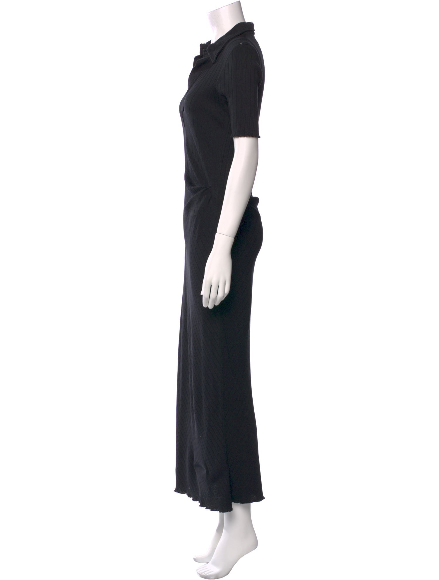 Helmut Lang V-Neck Long Dress