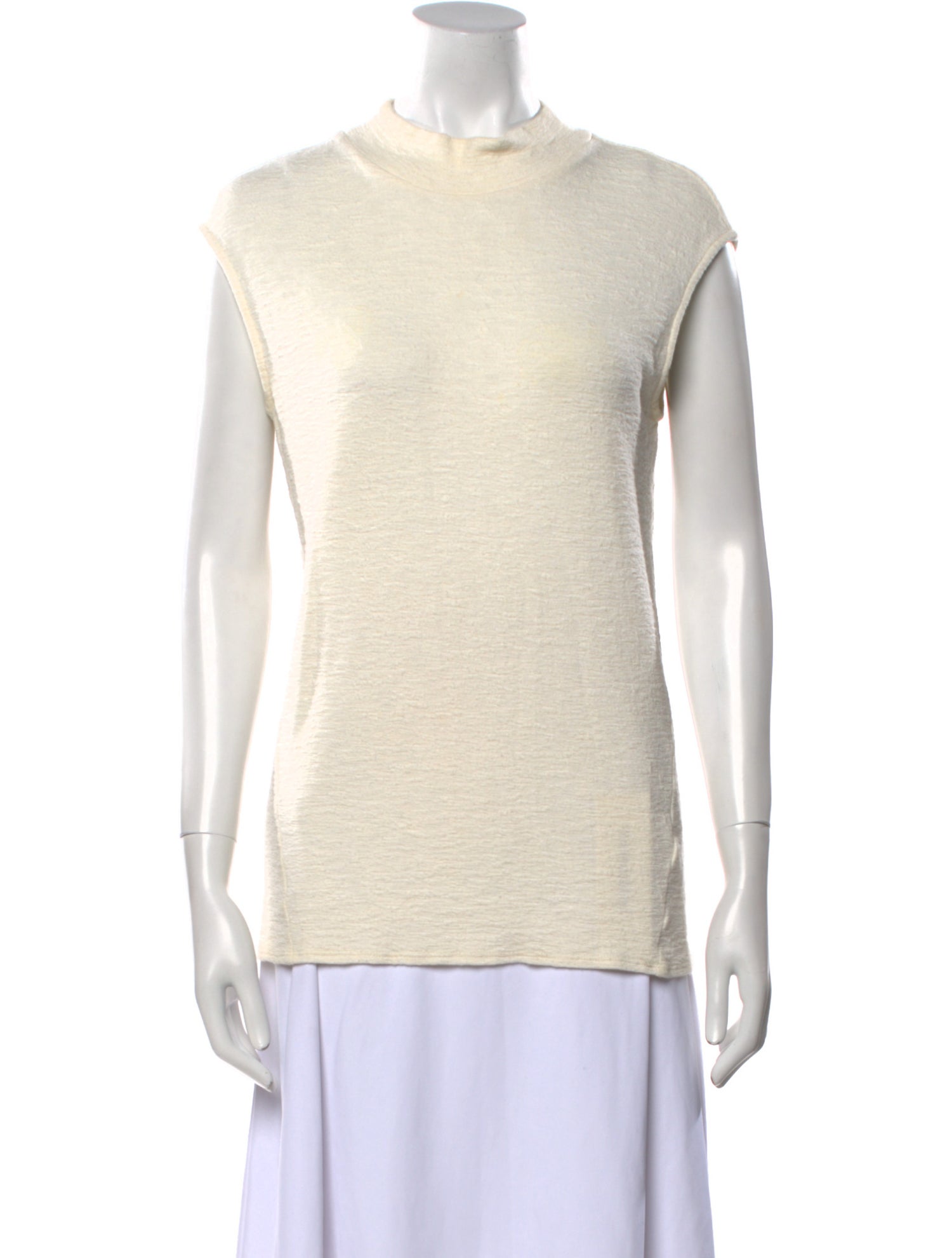 Helmut Lang Mock Neck Sleeveless Top