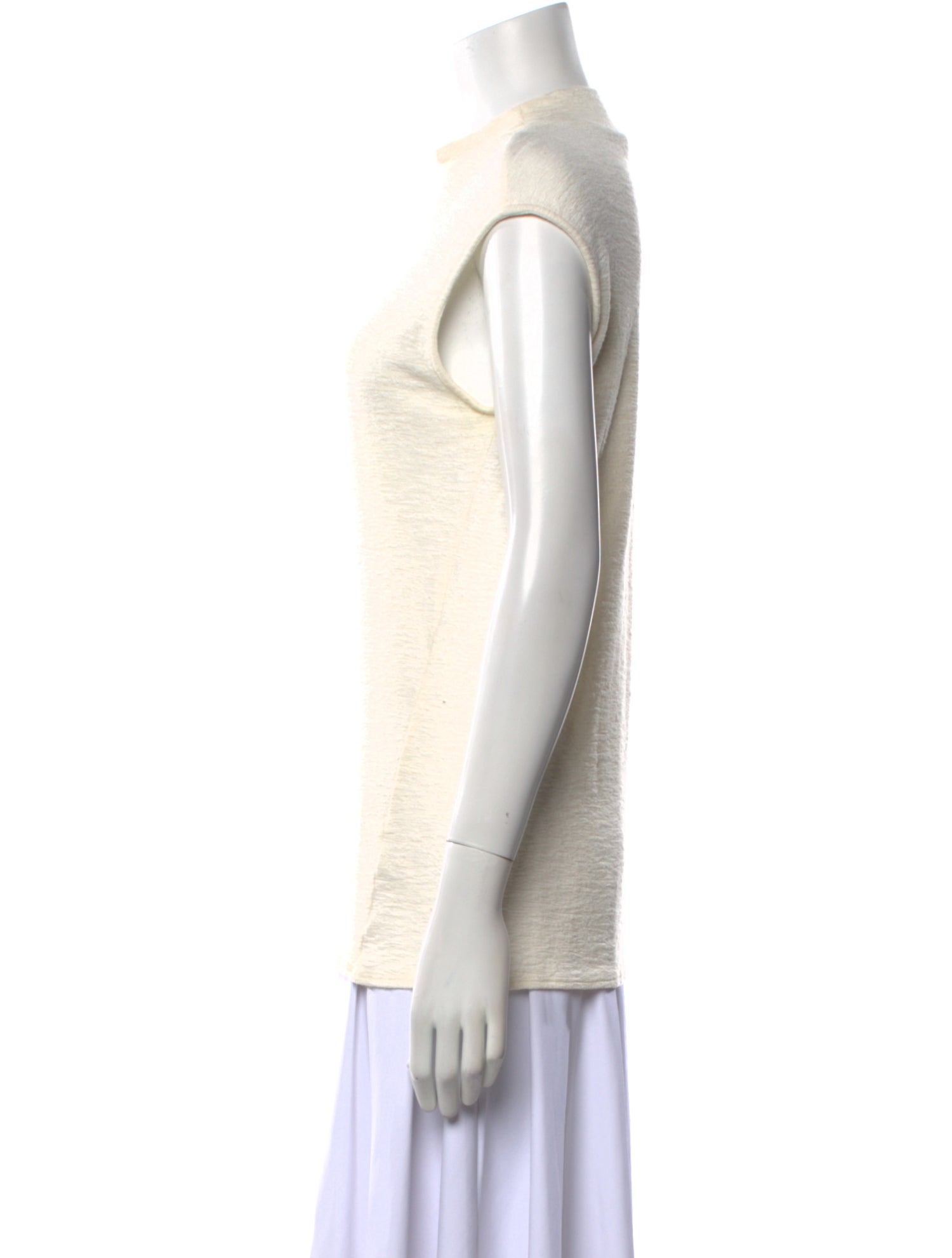 Helmut Lang Mock Neck Sleeveless Top